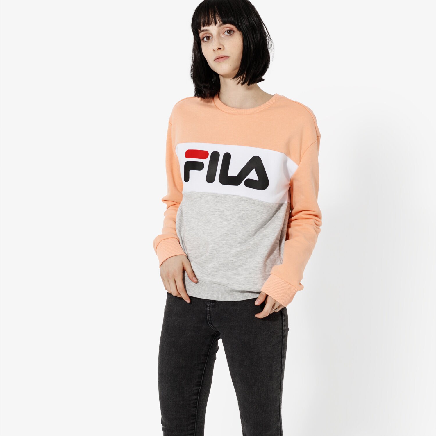 Bluza damska FILA BLUZA LEAH CREW SWEAT 687043A064 SZARY