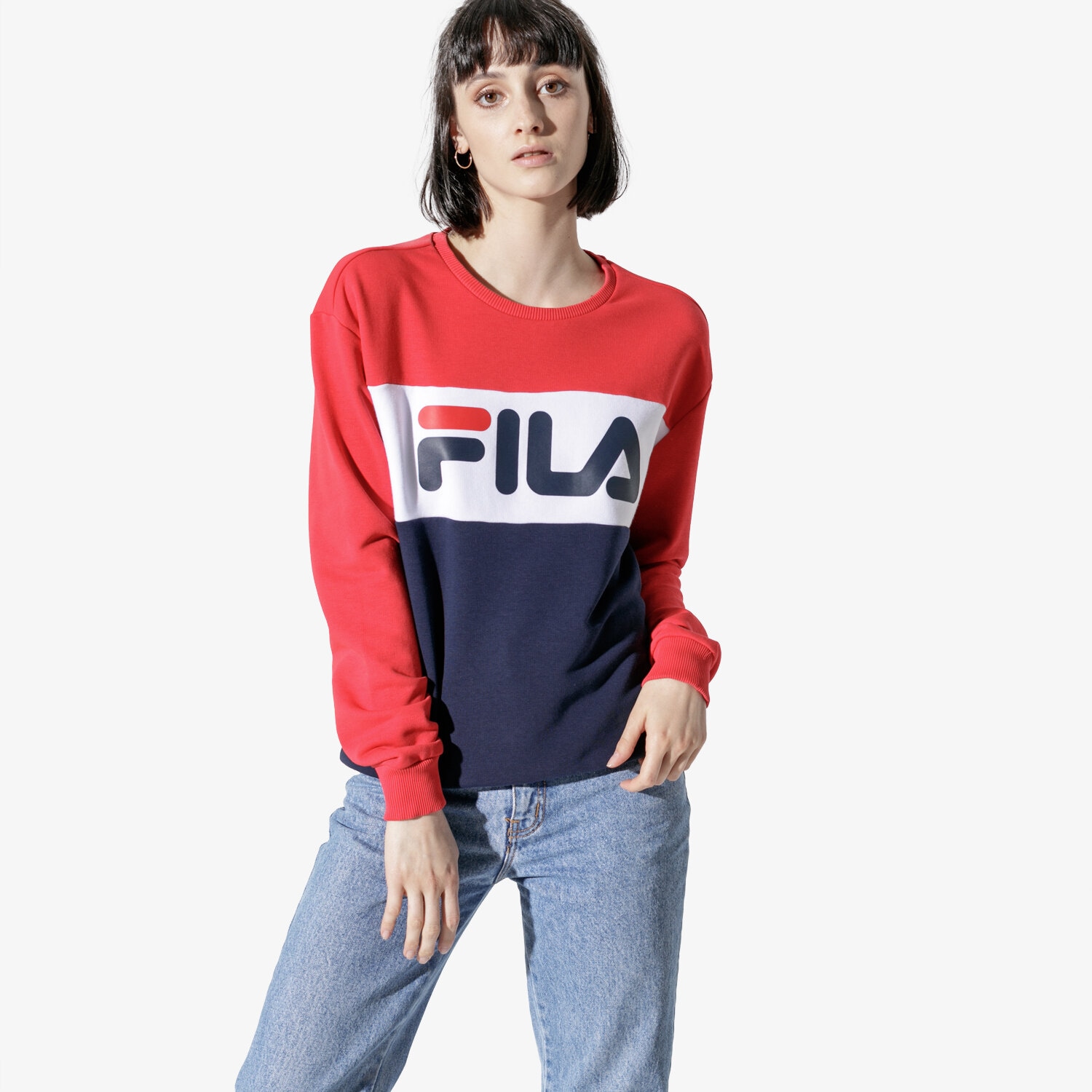 Bluza damska FILA BLUZA LEAH CREW SWEAT 687043G06 GRANATOWY