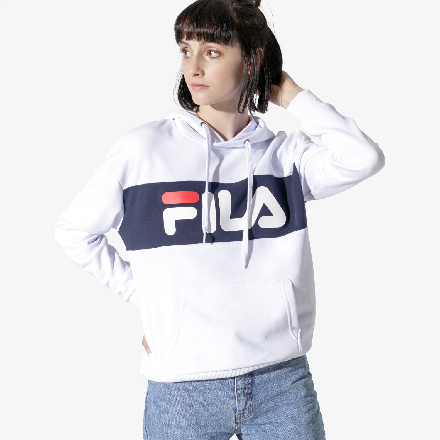 Bluza damska FILA BLUZA LORI HOODIE SWEAT 687042I98 BIAŁY