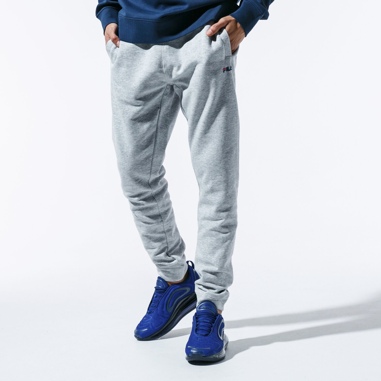 Spodnie sportowe męskie FILA SPODNIE PURE SLIM PANTS 681095002 CZARNY