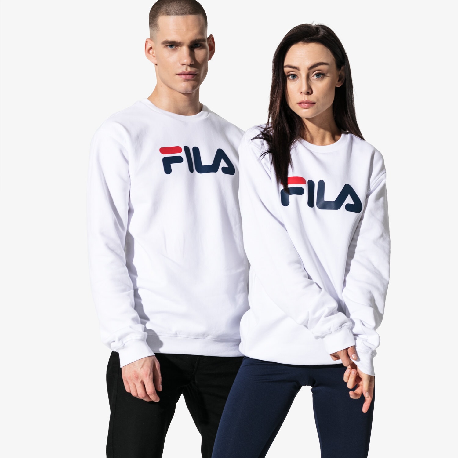 Bluza męska FILA BLUZA PURE CREW SWEAT 681091M67 BIAŁY