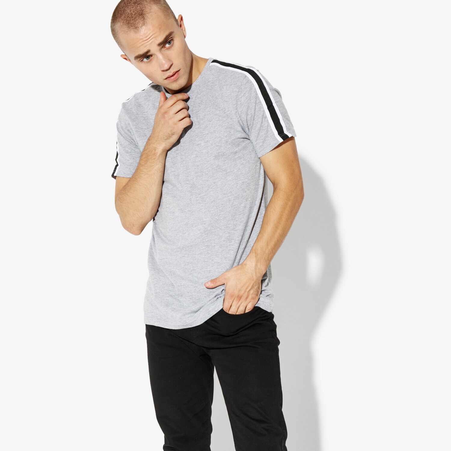 Koszulka, t-shirt sportowy męski CONFRONT T-SHIRT LS BORON CF38TSM13001 SZARY