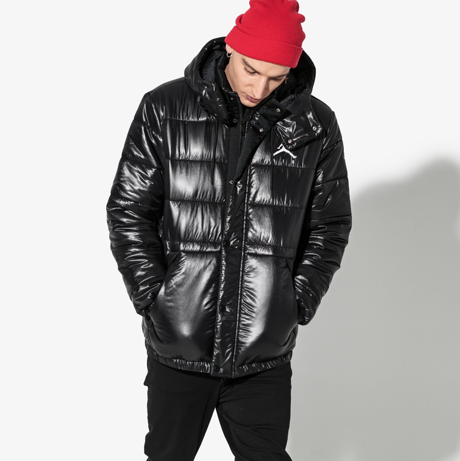 Kurtka zimowa męska JORDAN KURTKA JORDAN JUMPMAN PUFFER JACKET AA1957-010 CZARNY