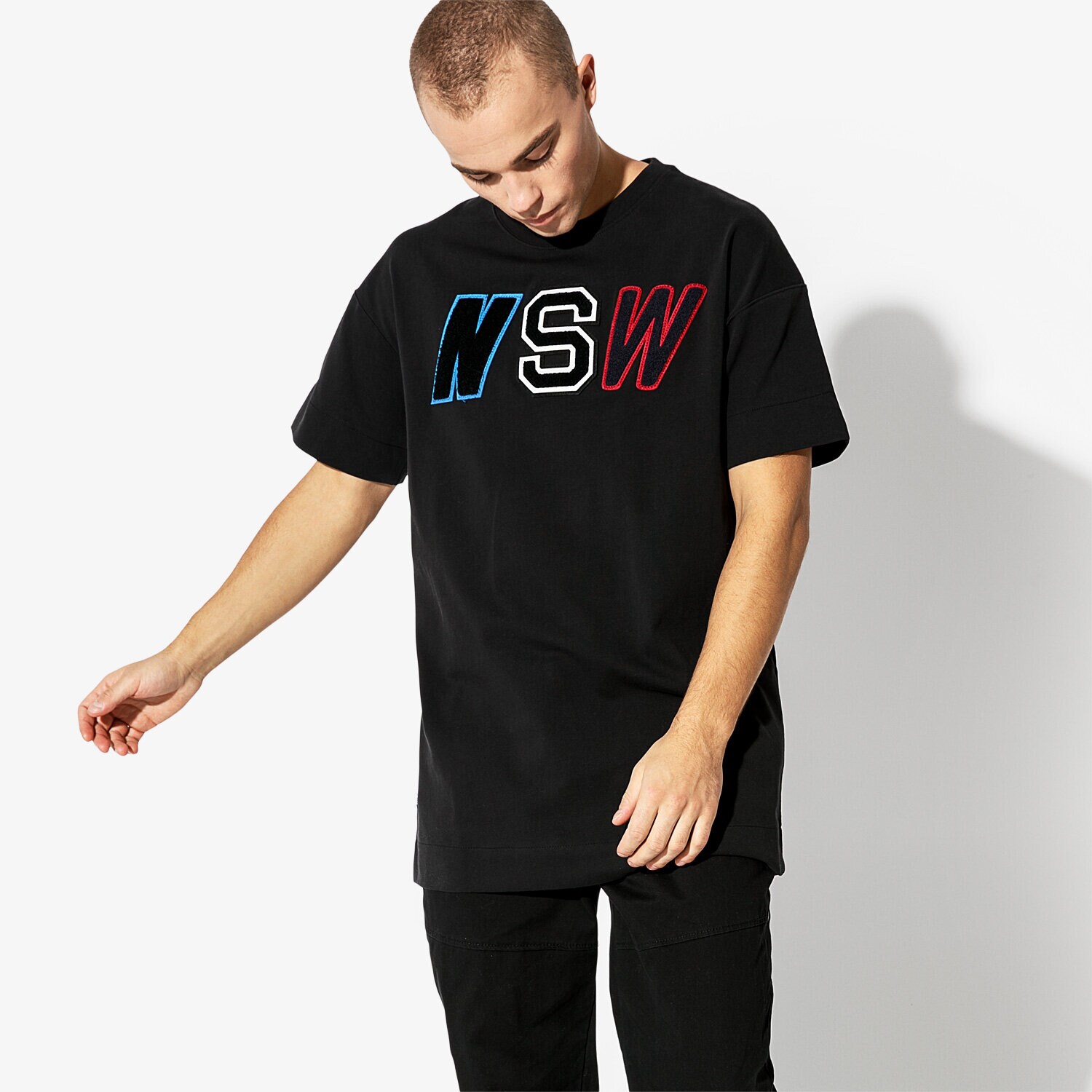 Koszulka, t-shirt sportowy męski NIKE T-SHIRT SS M NSW TEE NSW 2 BM 927396-010 CZARNY