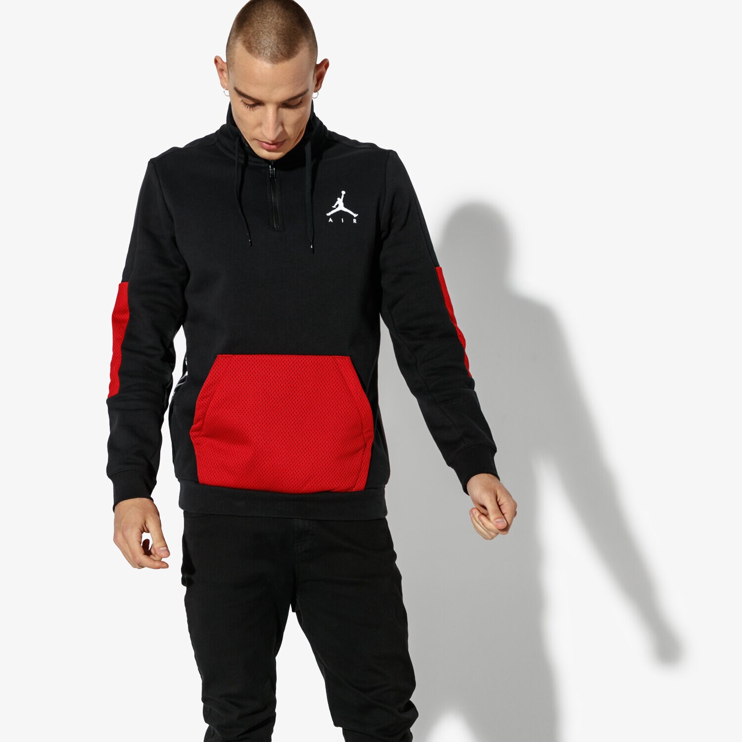 Bluza męska JORDAN BLUZA JORDAN JUMPMAN HYBRID FLEECE 1/4 ZIP AH6238-010 CZARNY