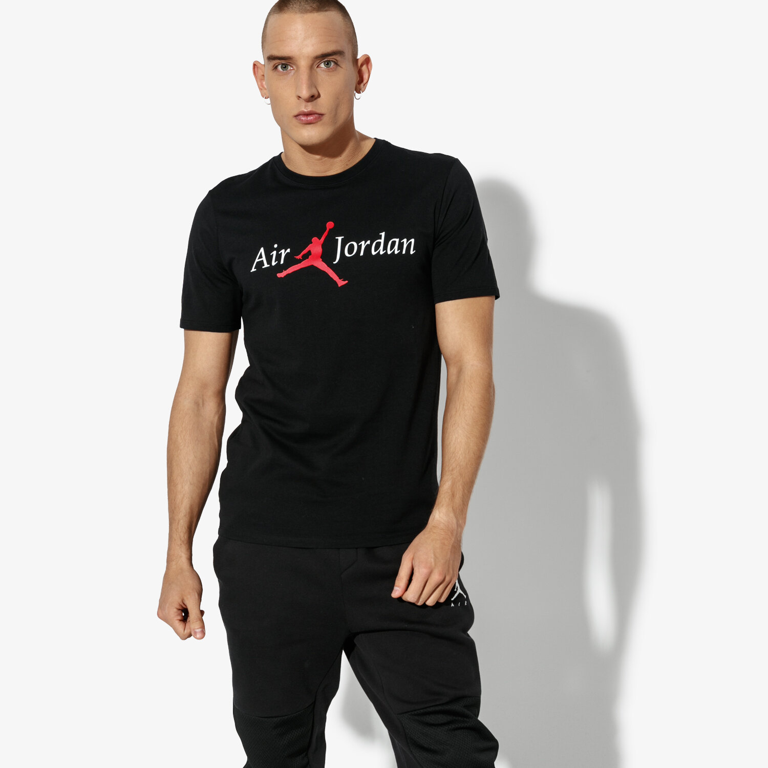 Koszulka, t-shirt sportowy męski JORDAN T-SHIRT SS JORDAN M JSW TEE FA BRAND 5 AH6324-010 CZARNY