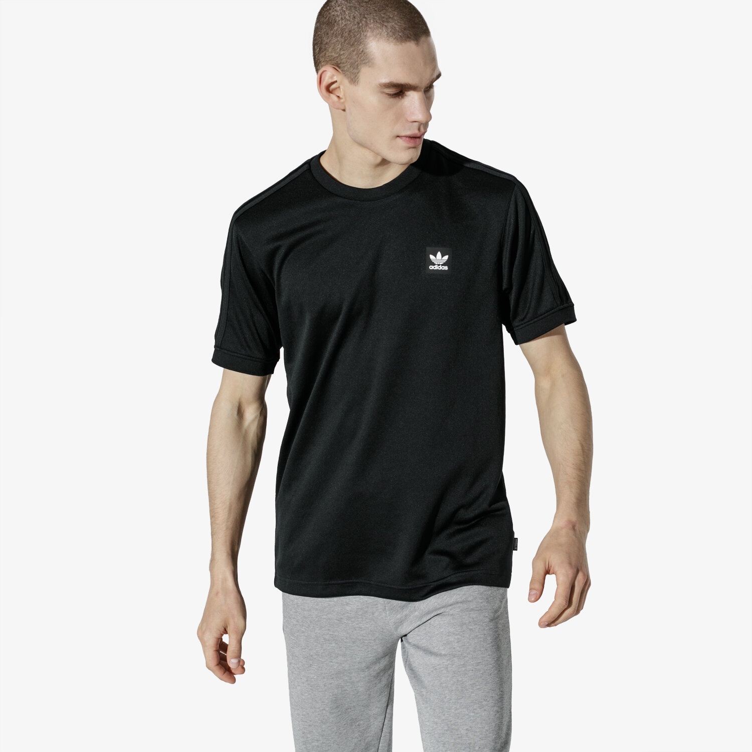 Koszulka, t-shirt sportowy męski ADIDAS T-SHIRT SS CLUB JERSEY BLK DU8315 CZARNY