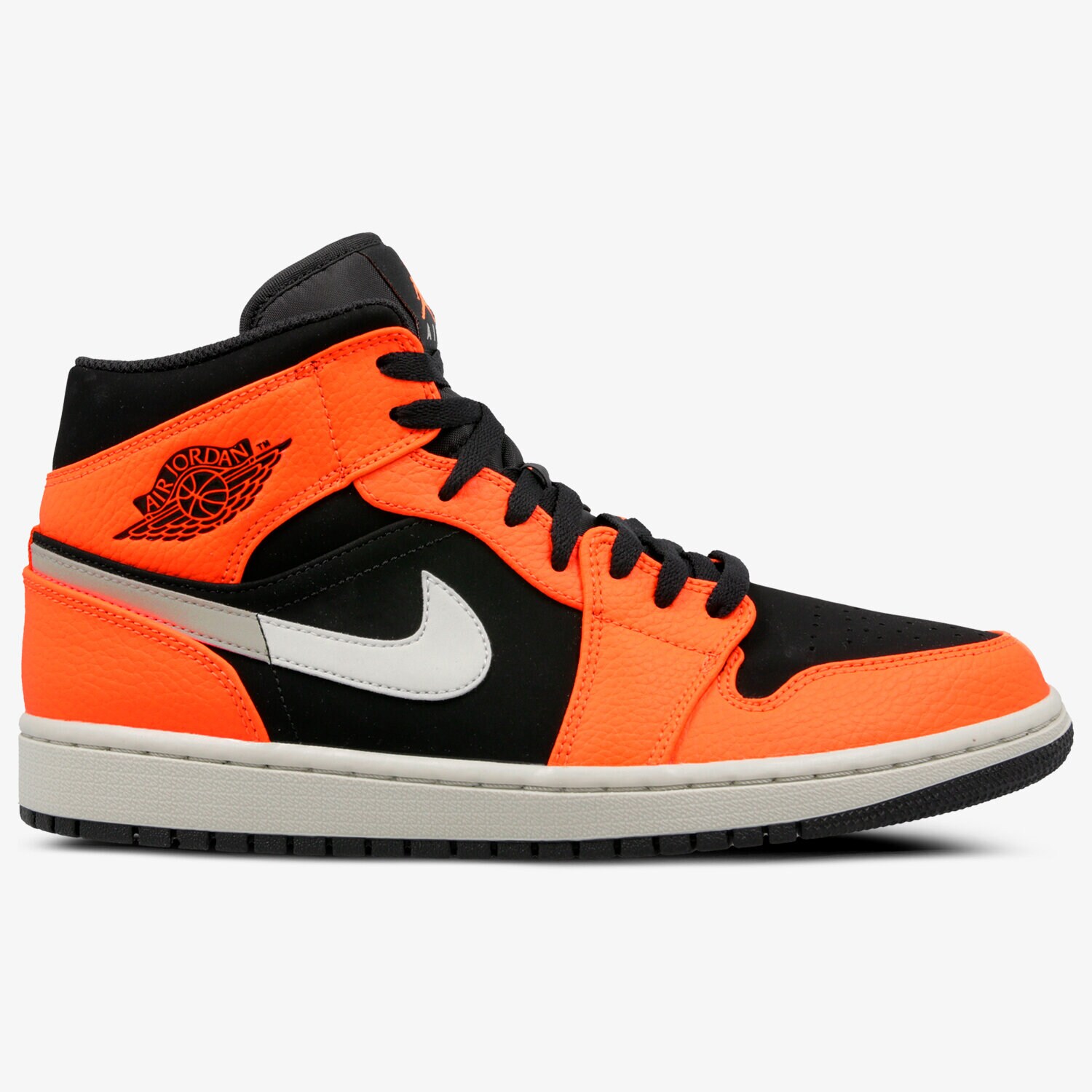 Buty sneakersy męskie AIR JORDAN 1 MID 554724-062 POMARAŃCZOWY