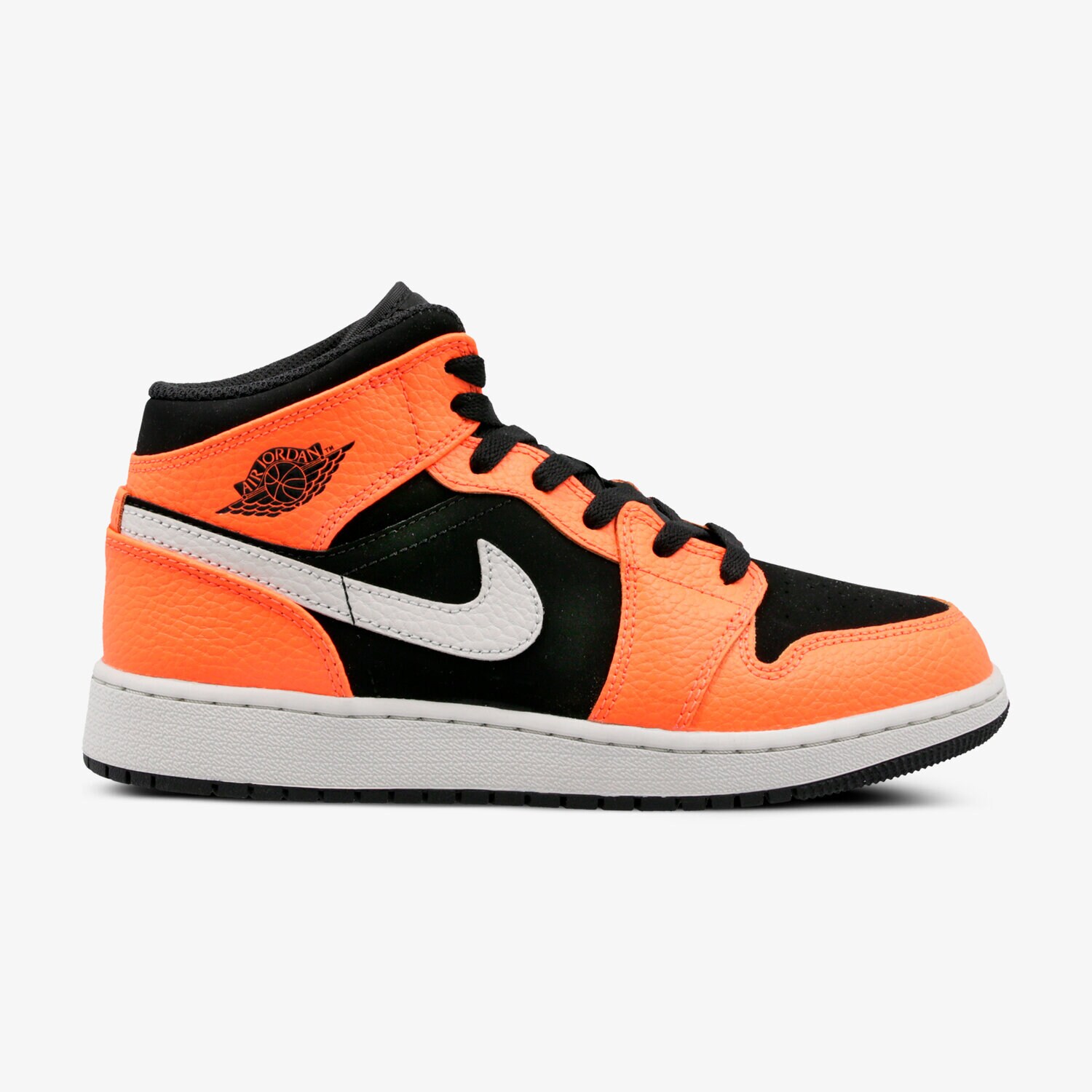 Buty sneakersy dla dzieci AIR JORDAN 1 MID BG 554725-062 POMARAŃCZOWY