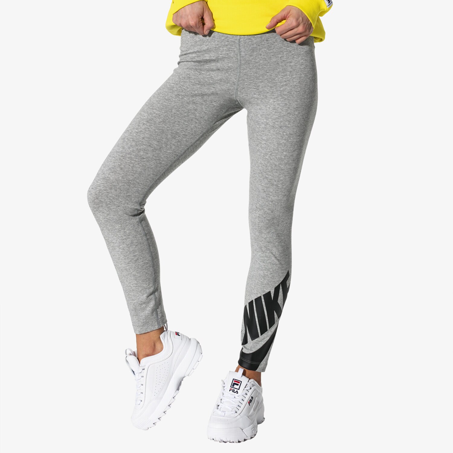 Spodnie sportowe damskie NIKE LEGGINGS W NSW LEGASEE 7/8 FUTURA AR3507-063 SZARY