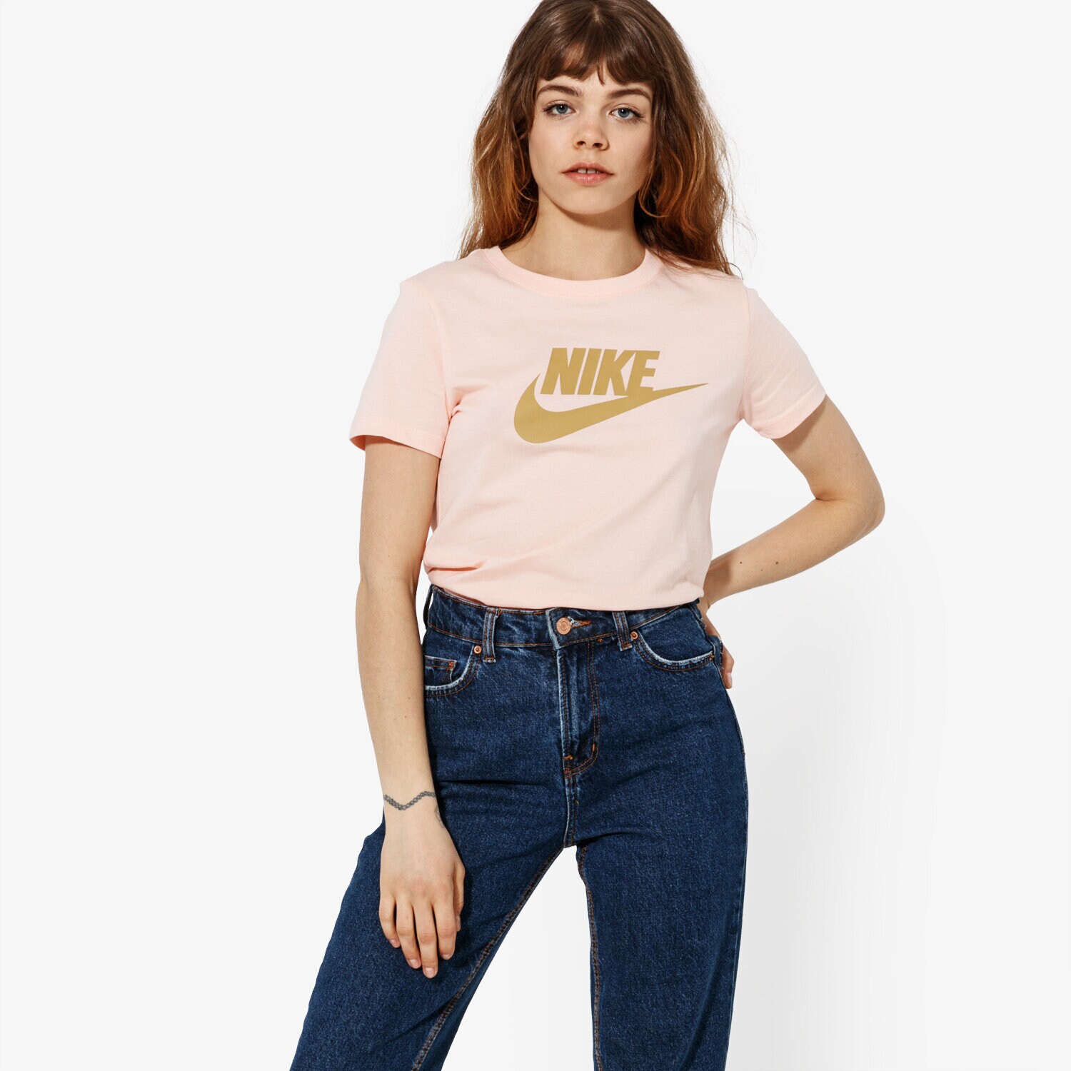 Koszulka, t-shirt damski NIKE T-SHIRT SS W NSW TEE ESSNTL ICON FUTURA SPORTSWEAR BV6169-664 RÓŻOWY
