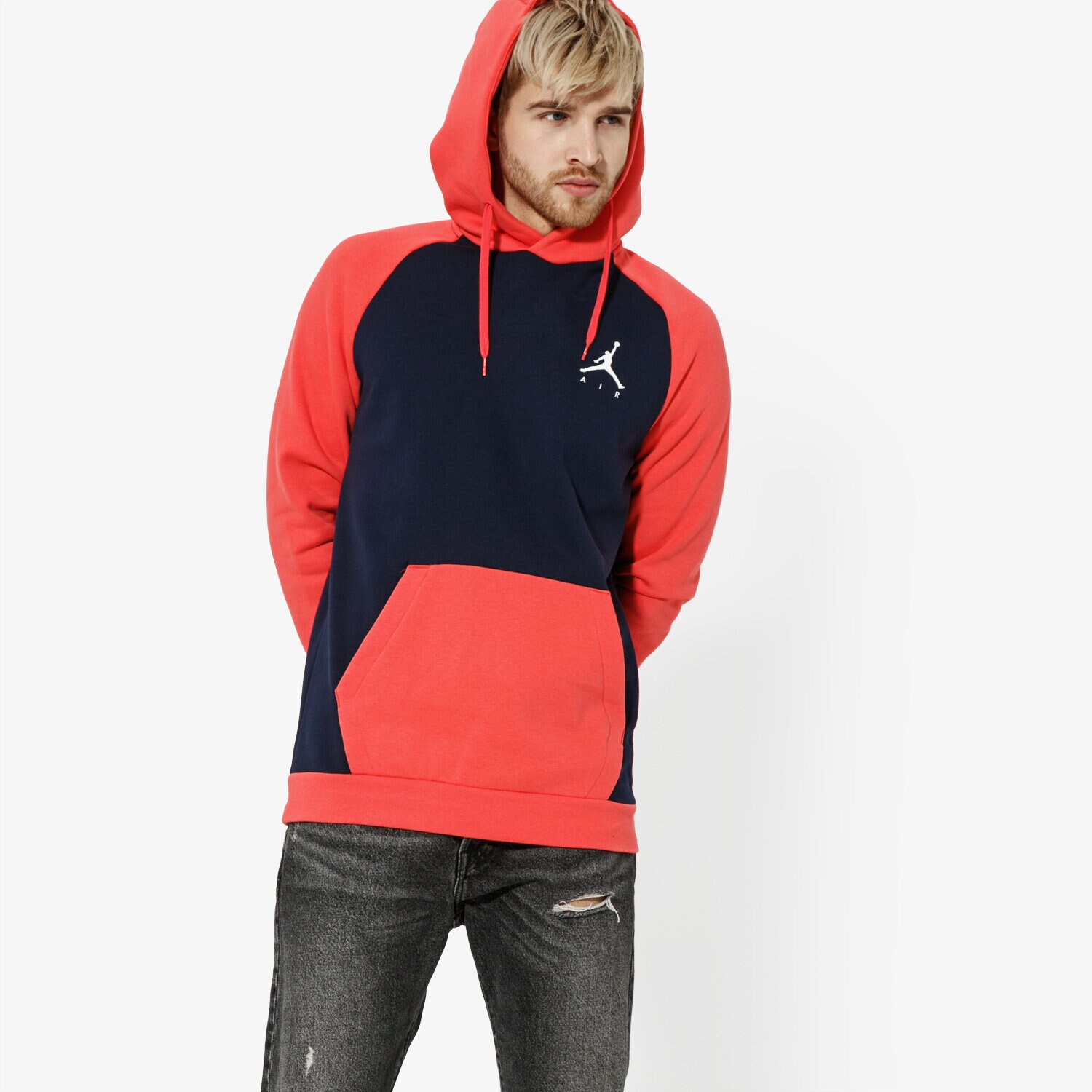 Bluza męska JORDAN BLUZA JUMPMAN FLEECE PO JORDAN OFF CRT BBALL 940108-453 CZERWONY