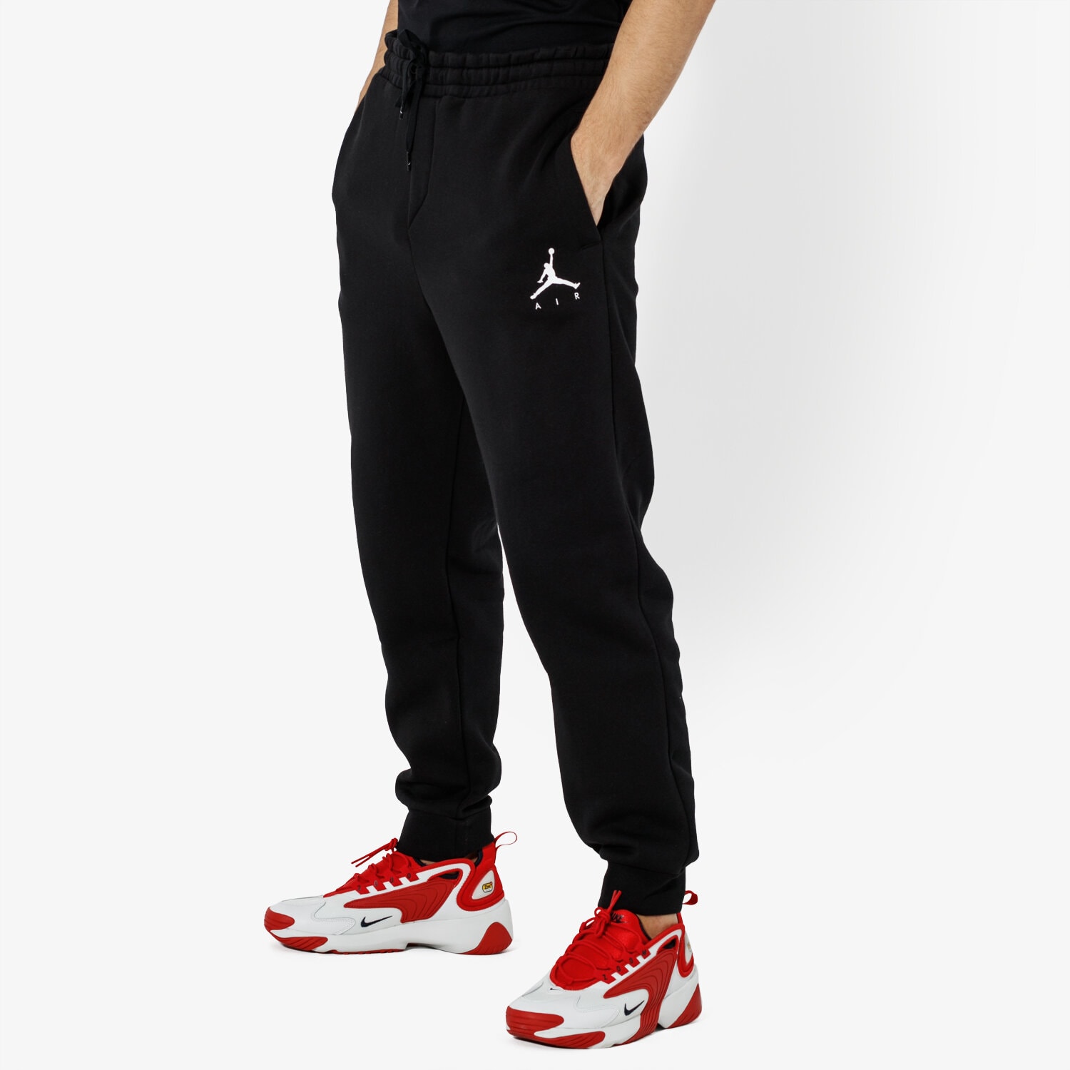 Spodnie sportowe męskie JORDAN SPODNIE M J JUMPMAN FLEECE PANT JORDAN OFF CRT BBALL 940172-010 CZARNY