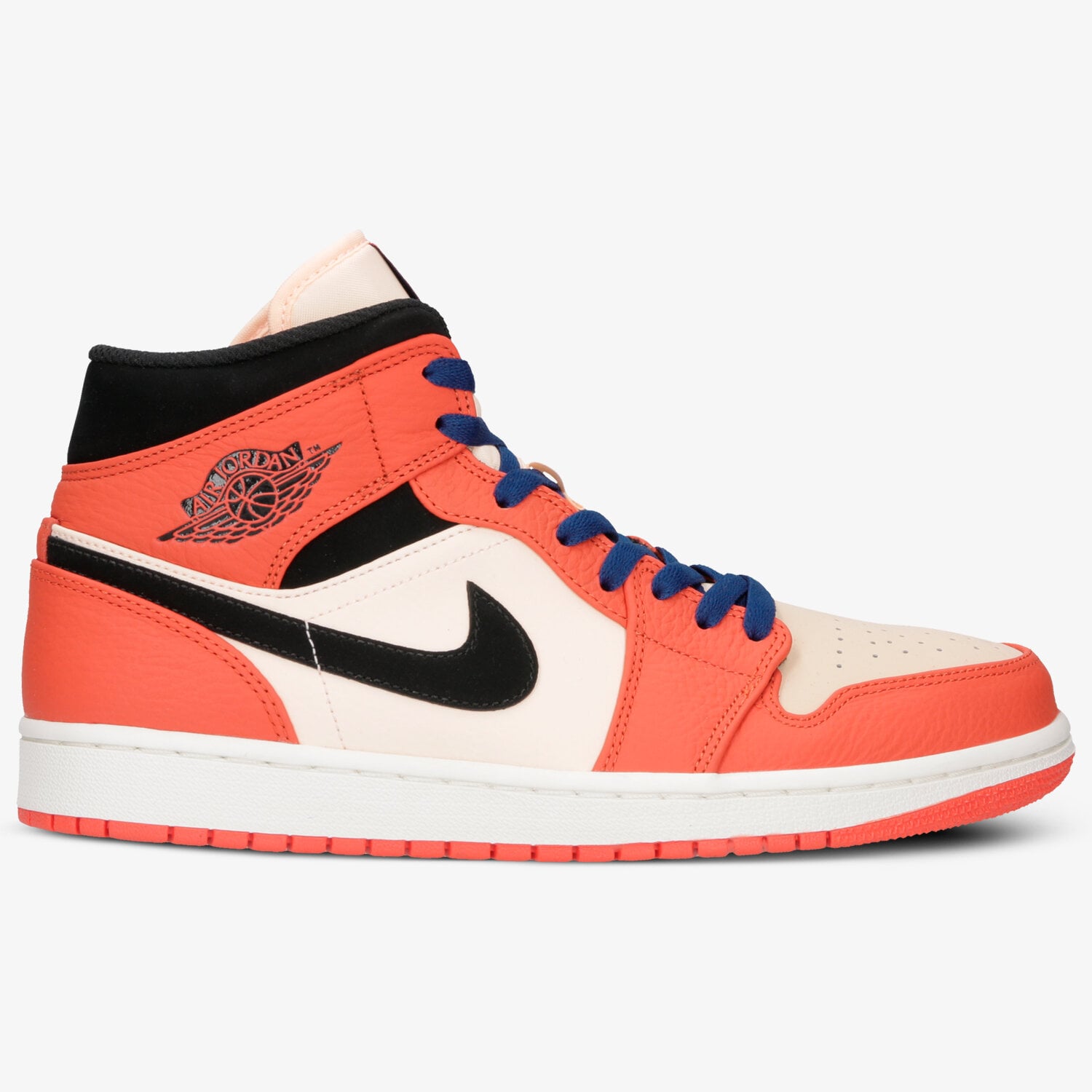 Buty sneakersy męskie AIR JORDAN 1 MID SE 852542800 CZERWONY