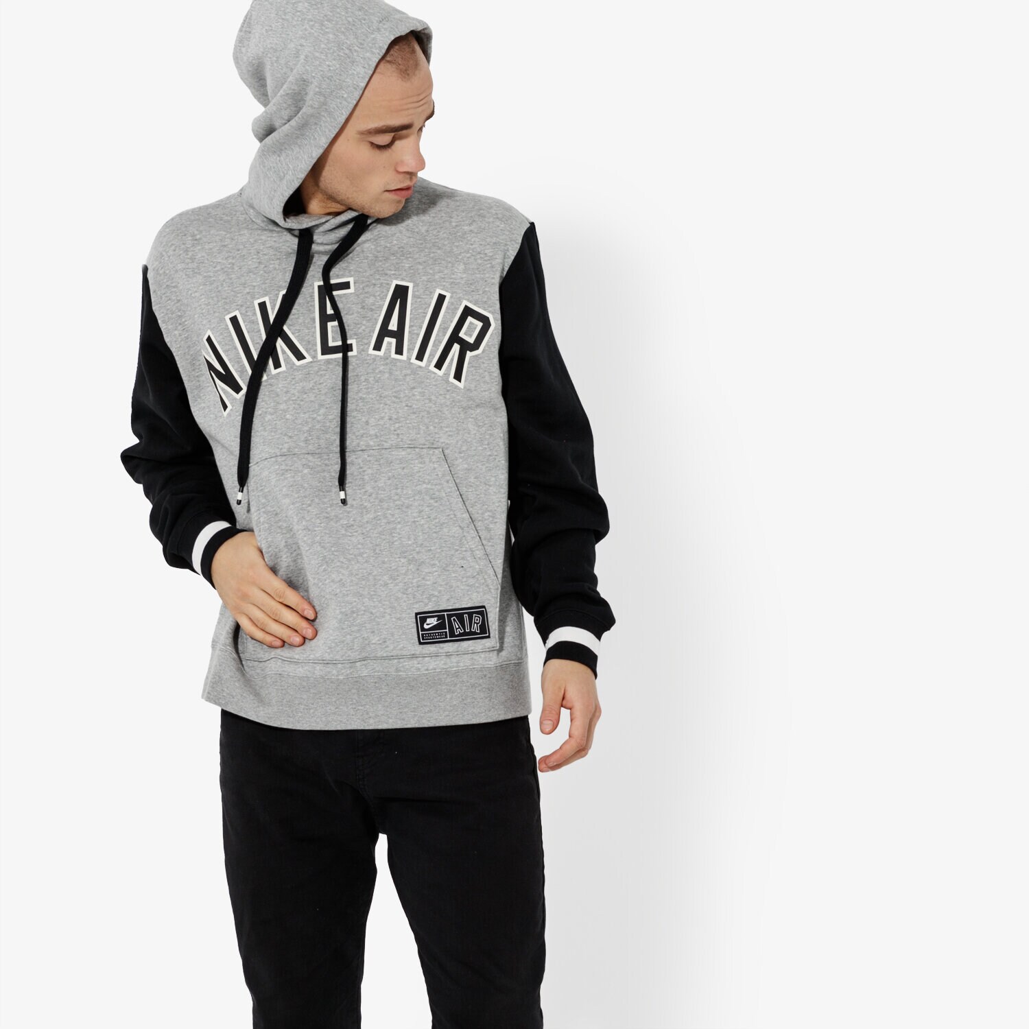Bluza męska NIKE BLUZA M NSW NIKE AIR HOODIE PO FLC SPORTSWEAR AR1817-063 SZARY