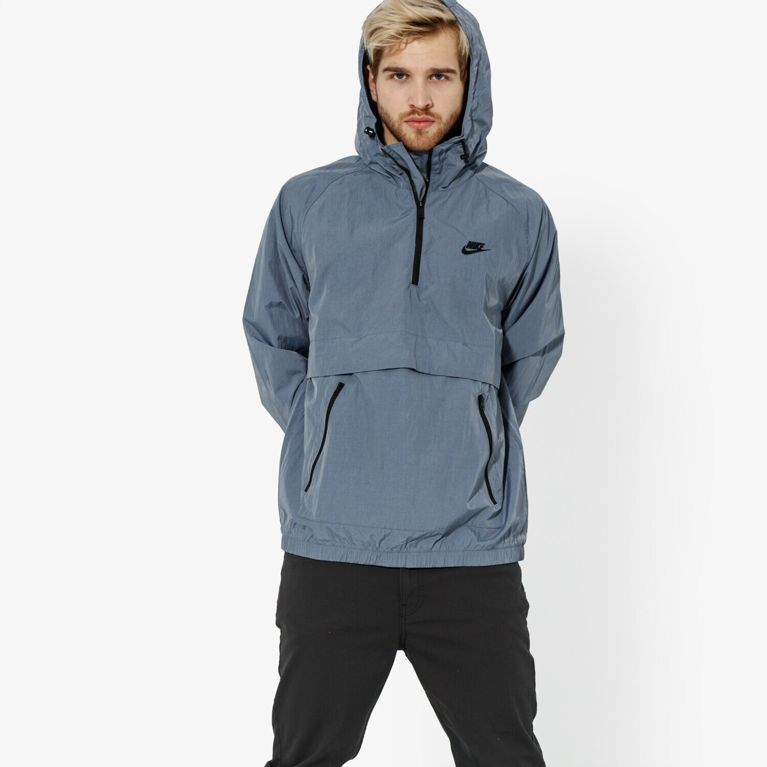 Kurtka wiosenna / jesienna męska NIKE KURTKA M NSW JKT HD WVN ANRK SPORTSWEAR AR2212-490 SZARY