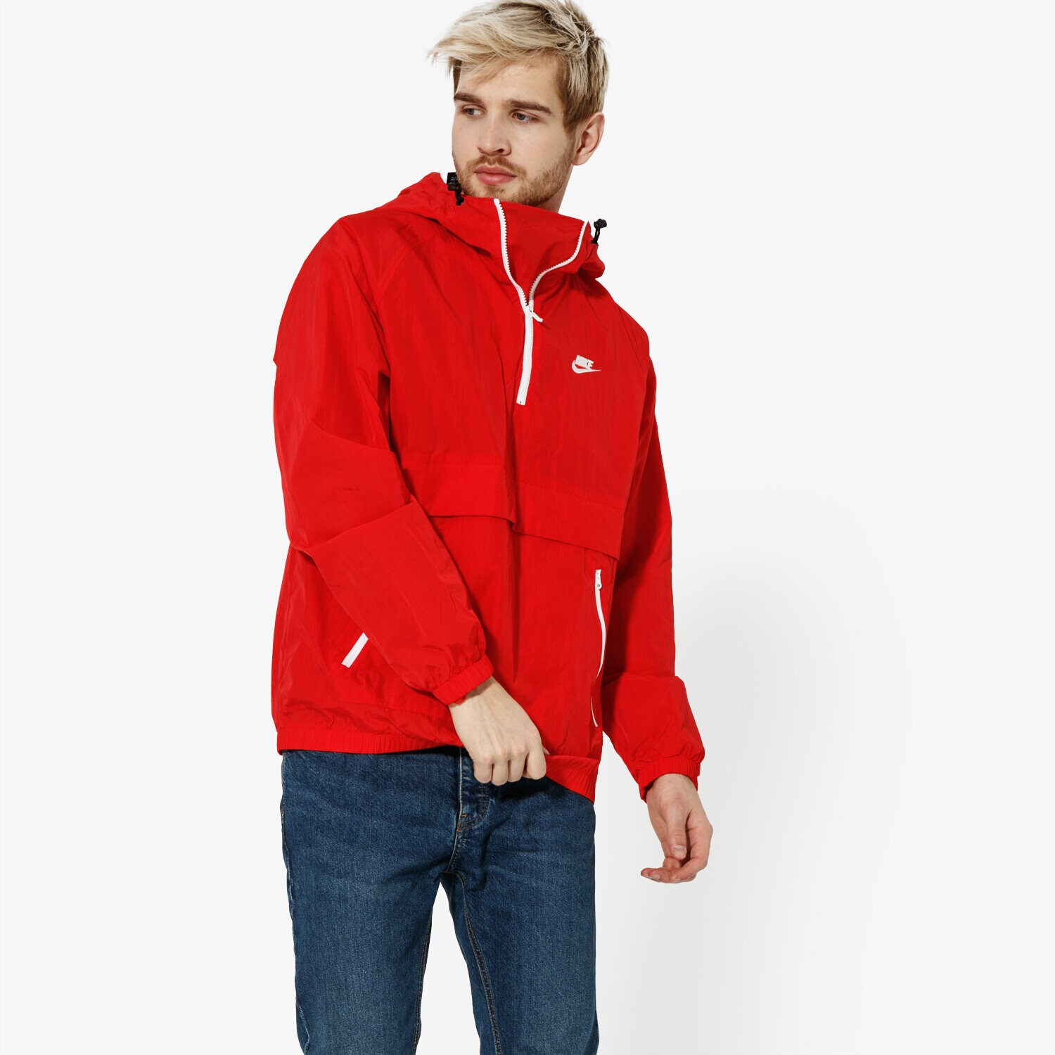 Kurtka wiosenna / jesienna męska NIKE KURTKA M NSW JKT HD WVN ANRK SPORTSWEAR AR2212-657 CZERWONY