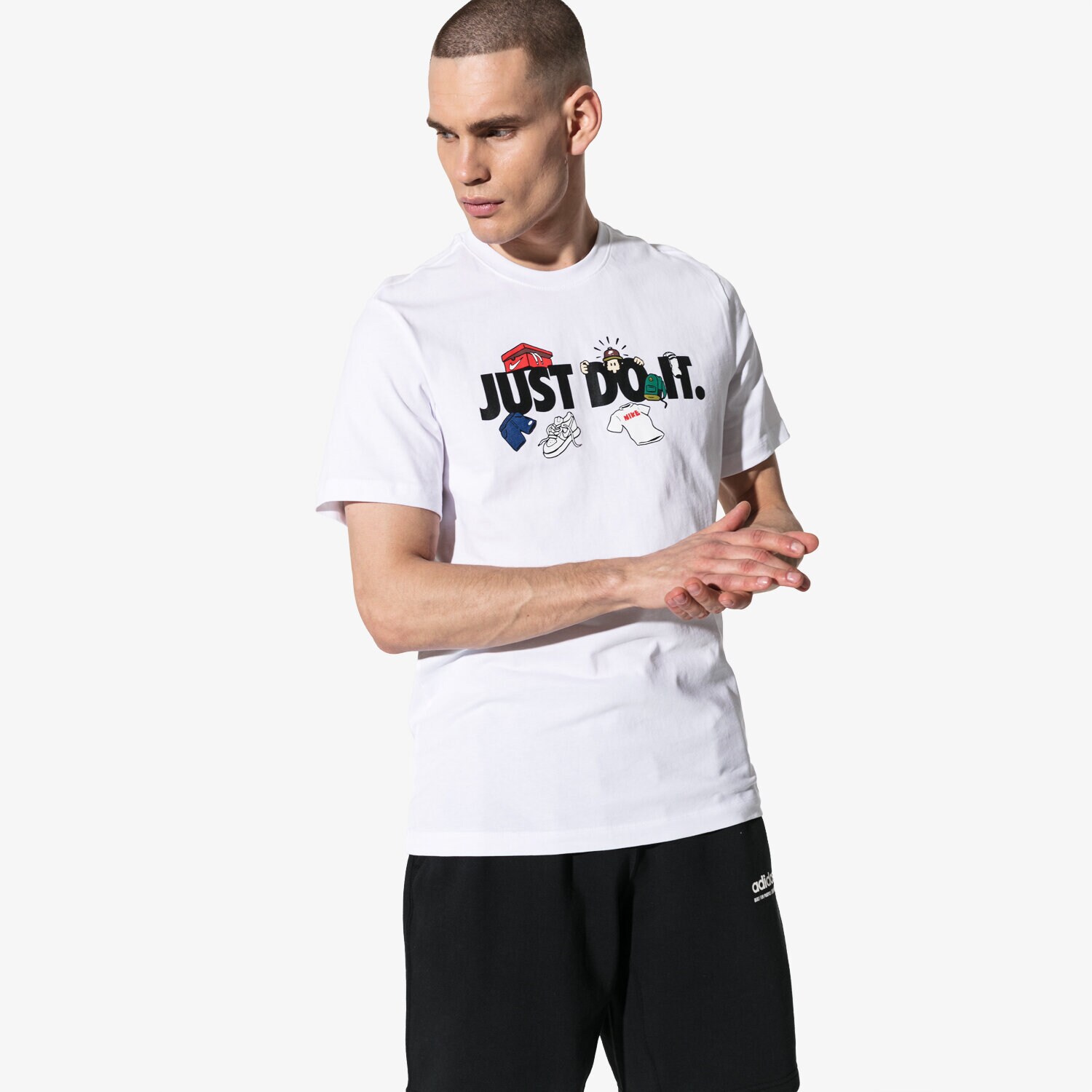 Koszulka, t-shirt sportowy męski NIKE T-SHIRT SS M NSW TEE HYPE NIKE 2 SPORTSWEAR AR5077-100 BIAŁY