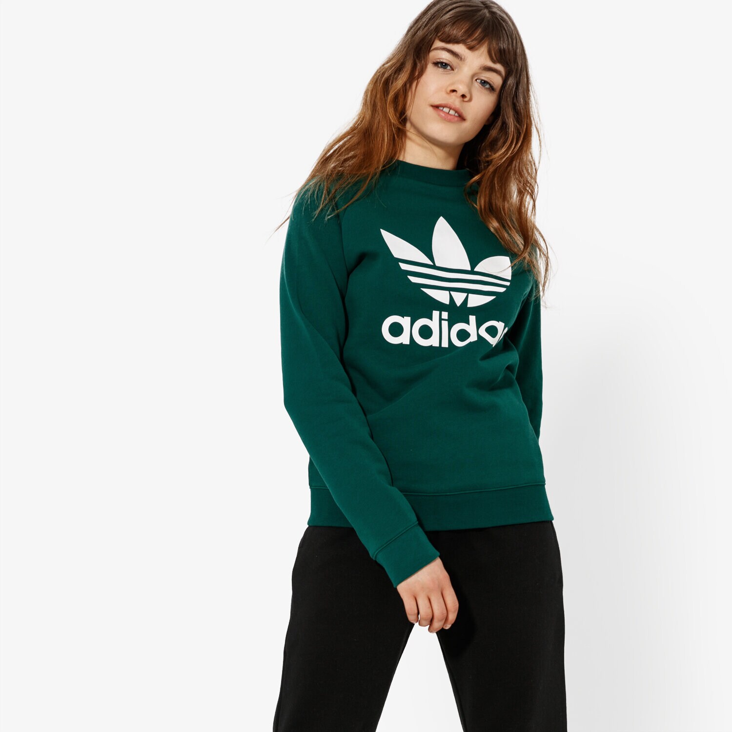 Bluza damska ADIDAS BLUZA TRF CREW SWEAT ADICOLOR DV2623 ZIELONY