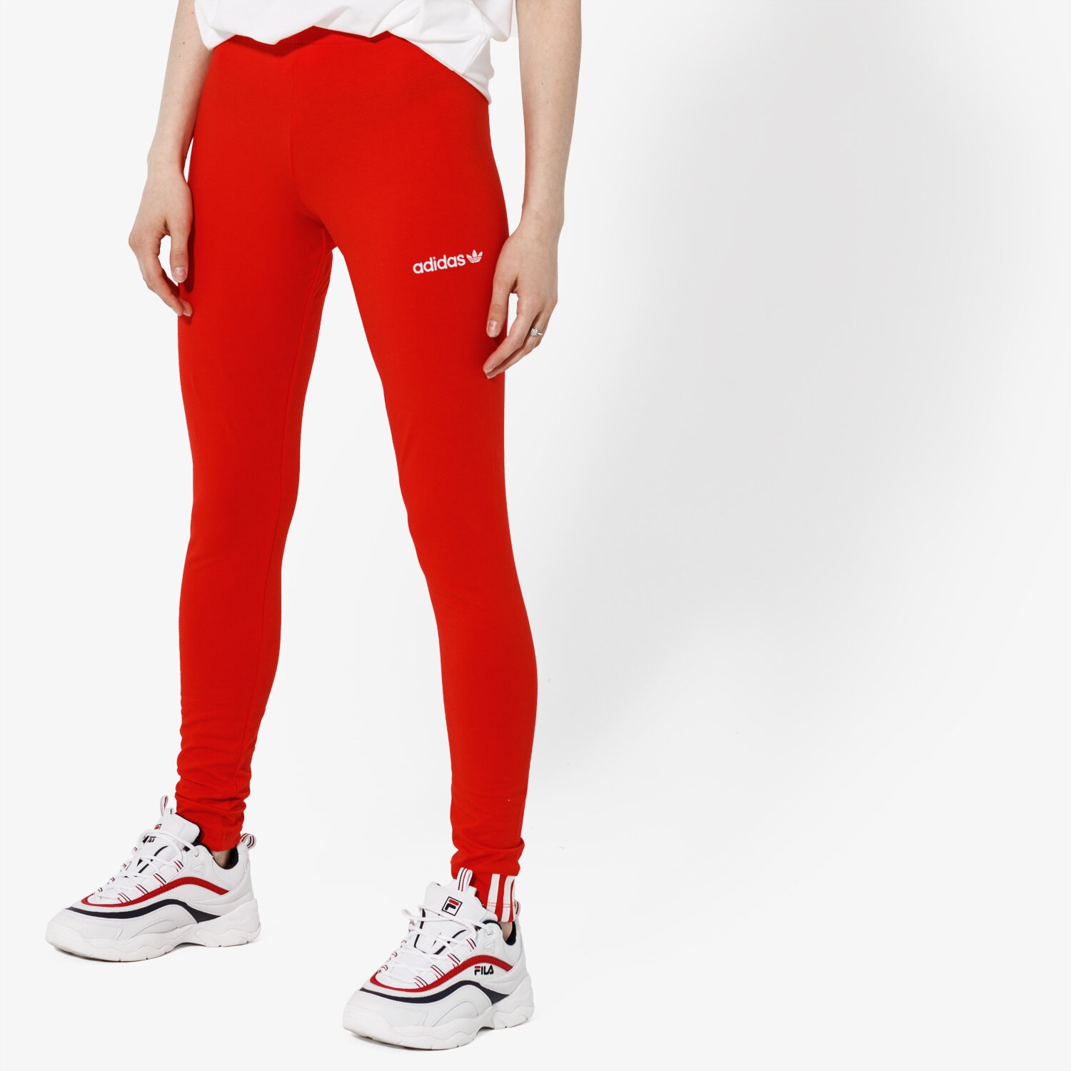 Spodnie sportowe damskie ADIDAS LEGGINGS COEEZE TIGHT COEEZE DU7195 CZERWONY