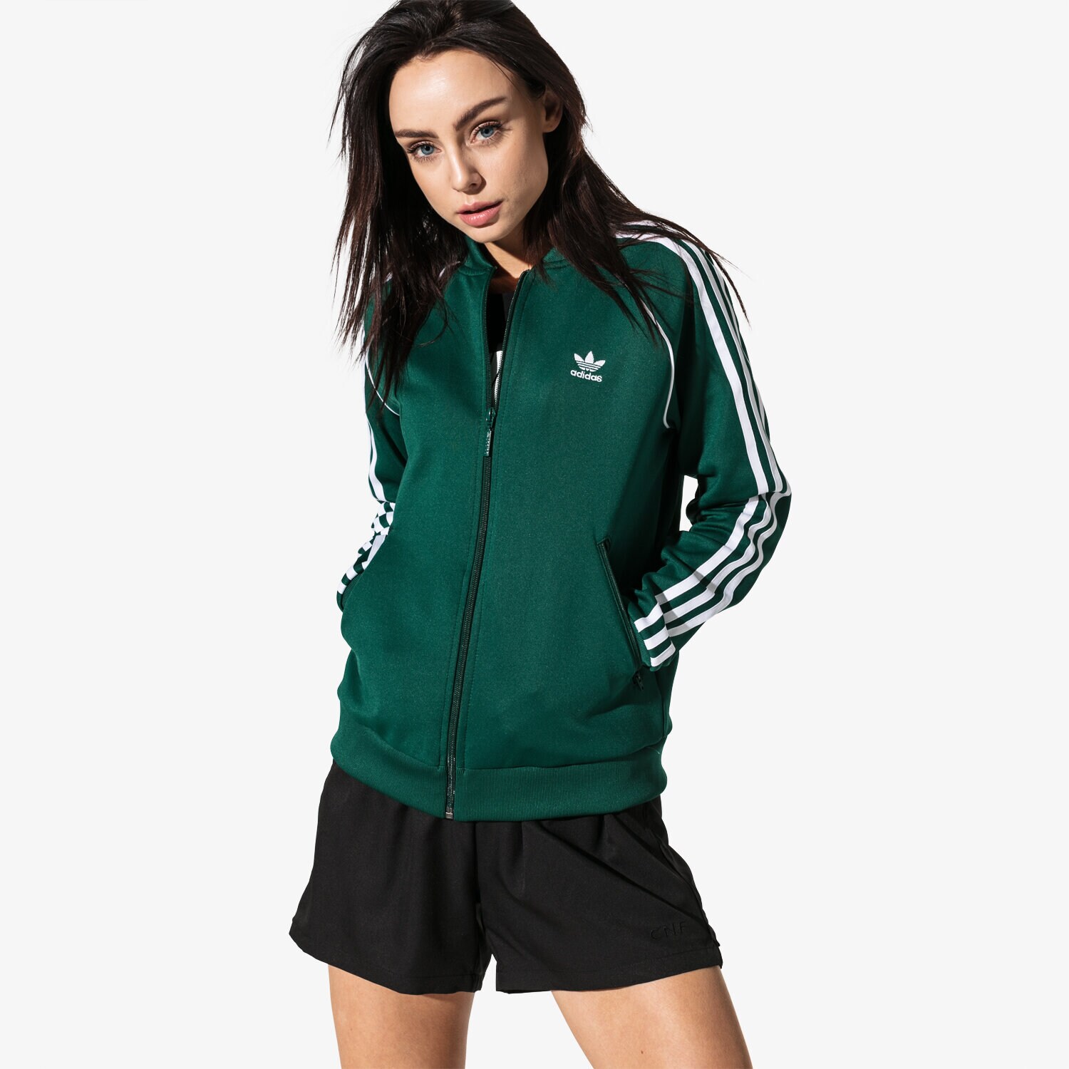 Bluza damska ADIDAS BLUZA SST TT ADICOLOR DV2642 ZIELONY