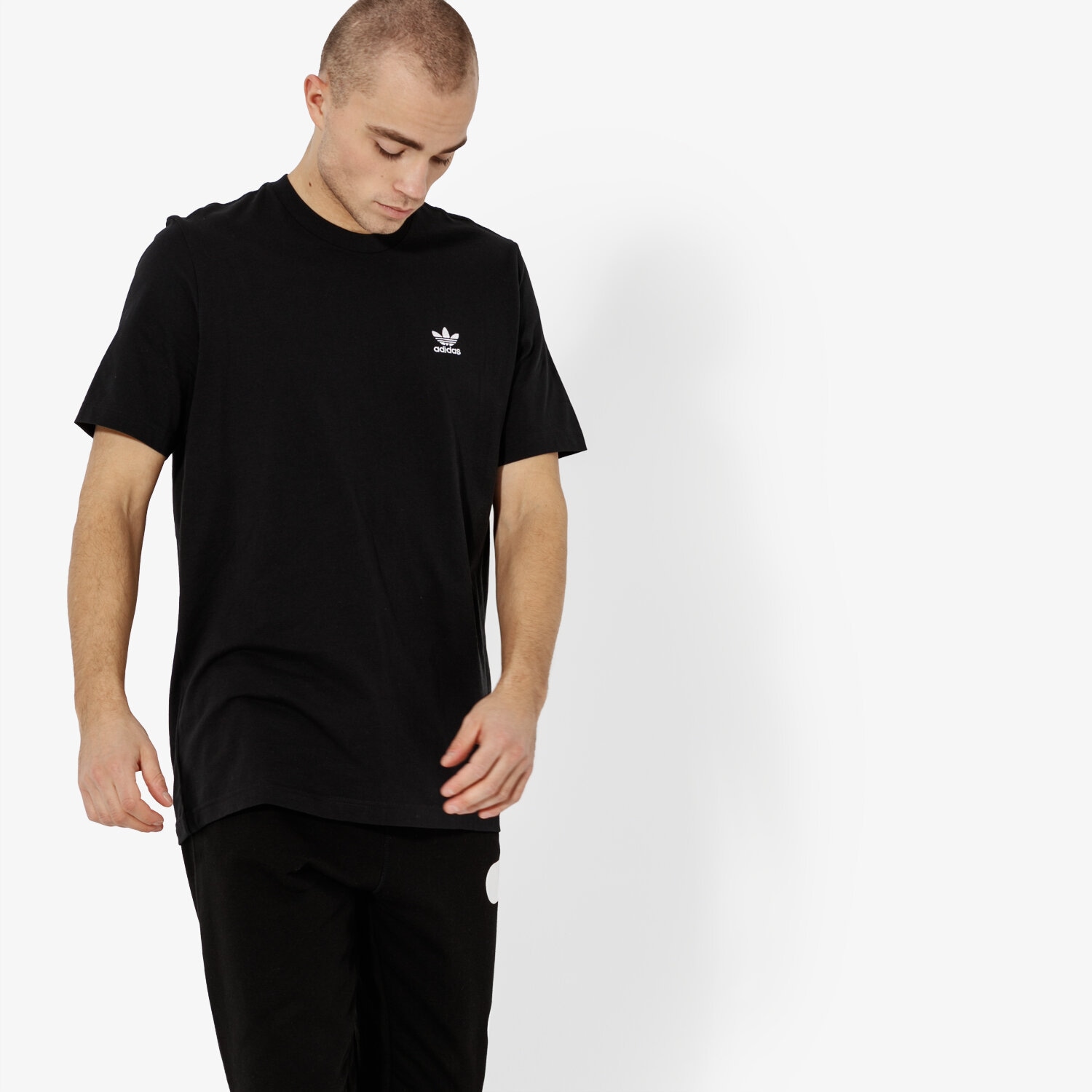 Koszulka, t-shirt sportowy męski ADIDAS T-SHIRT SS ESSENTIAL T ADICOLOR DV1577 CZARNY