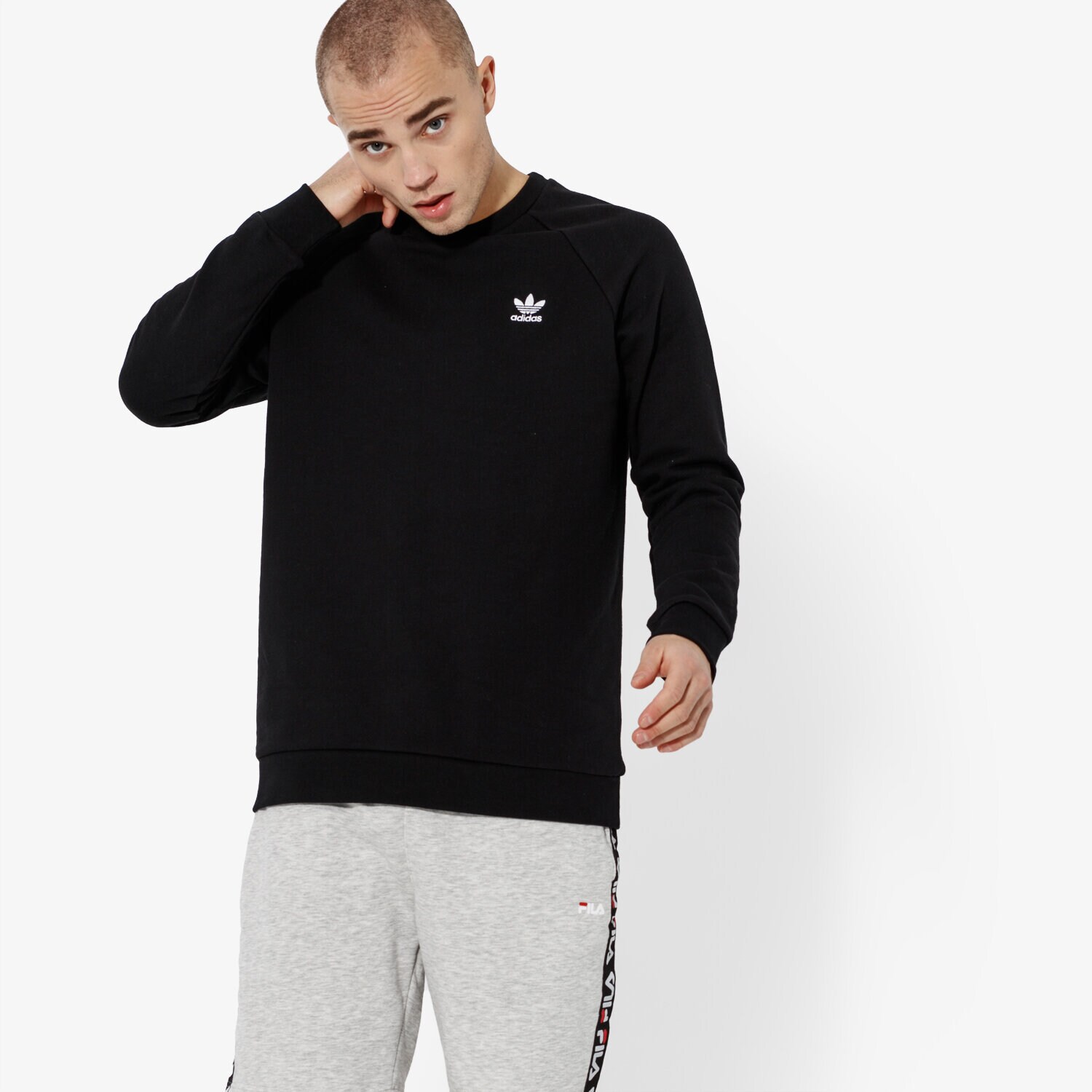 Bluza męska ADIDAS BLUZA ESSENTIAL CREW ADICOLOR DV1600 CZARNY