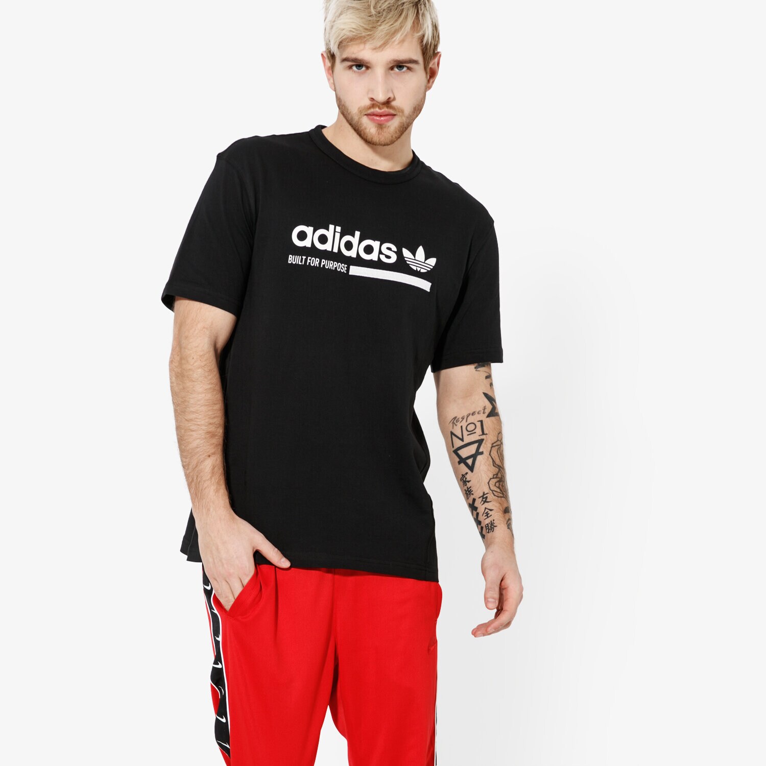 Koszulka, t-shirt sportowy męski ADIDAS T-SHIRT SS TEE KAVAL DV1922 CZARNY