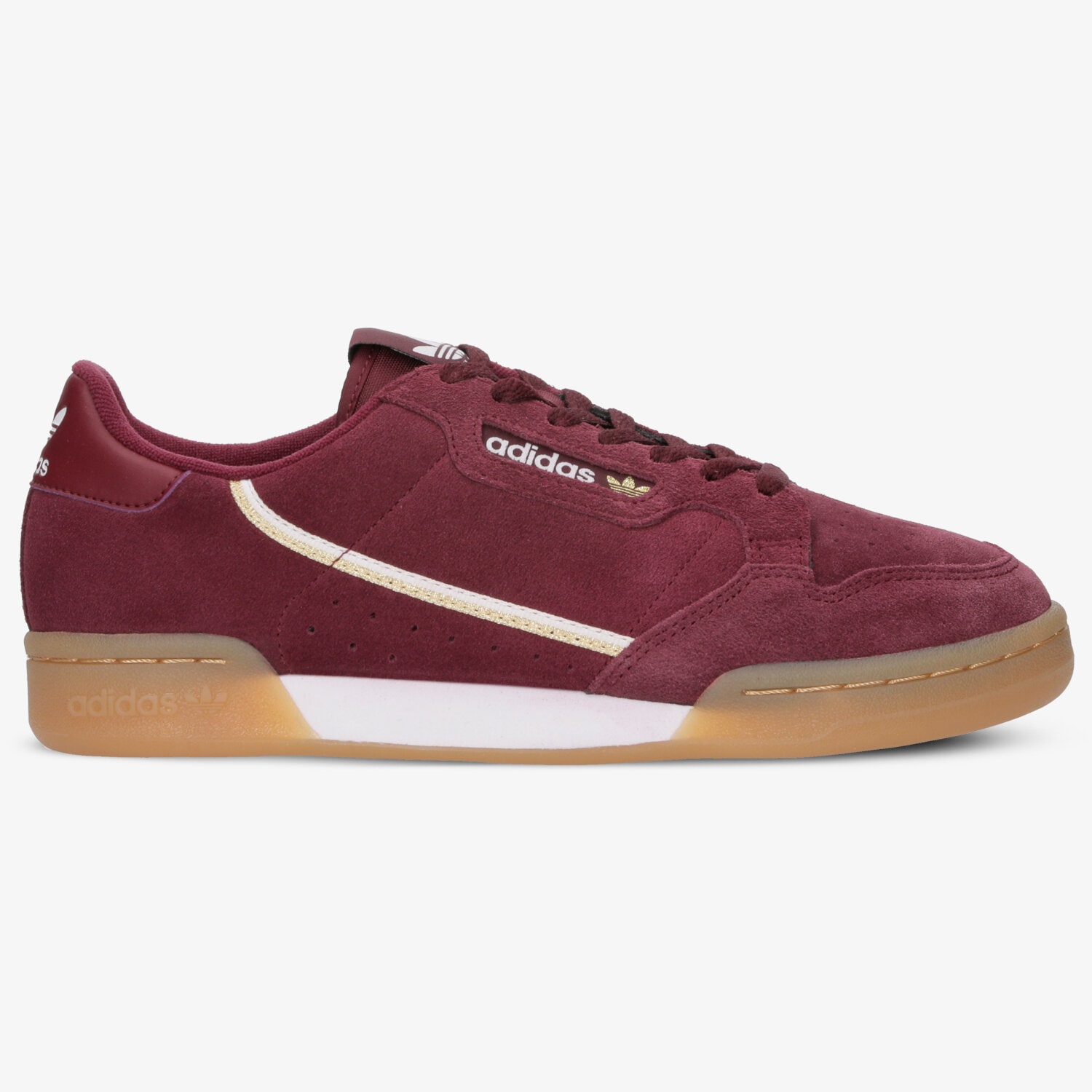 Buty sneakersy męskie ADIDAS CONTINENTAL 80 BD7651 BORDOWY