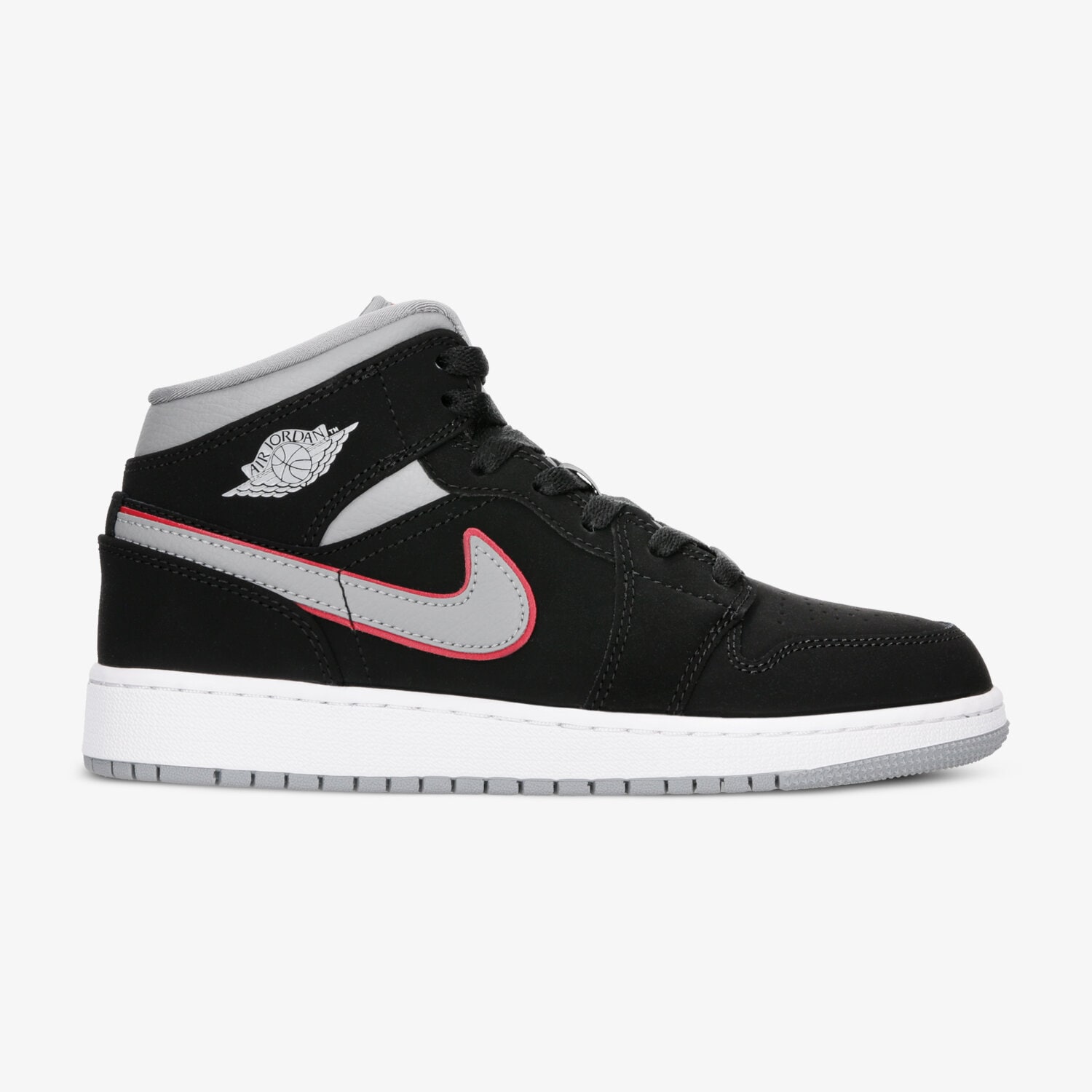 Buty sneakersy dla dzieci AIR JORDAN 1 MID (GS) 554725-060 CZARNY