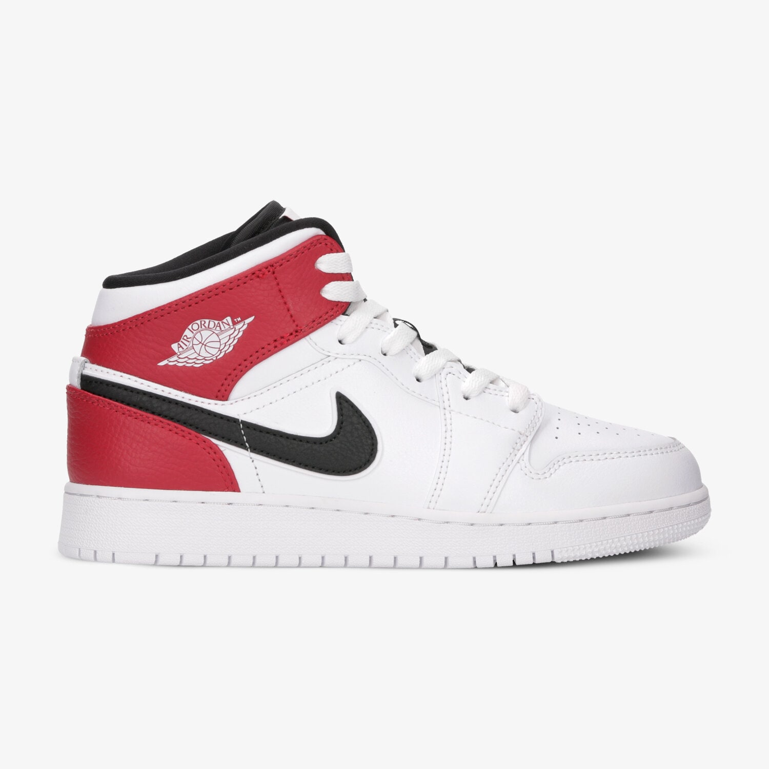 Buty sneakersy dla dzieci AIR JORDAN 1 MID (GS) 554725-116 BIAŁY