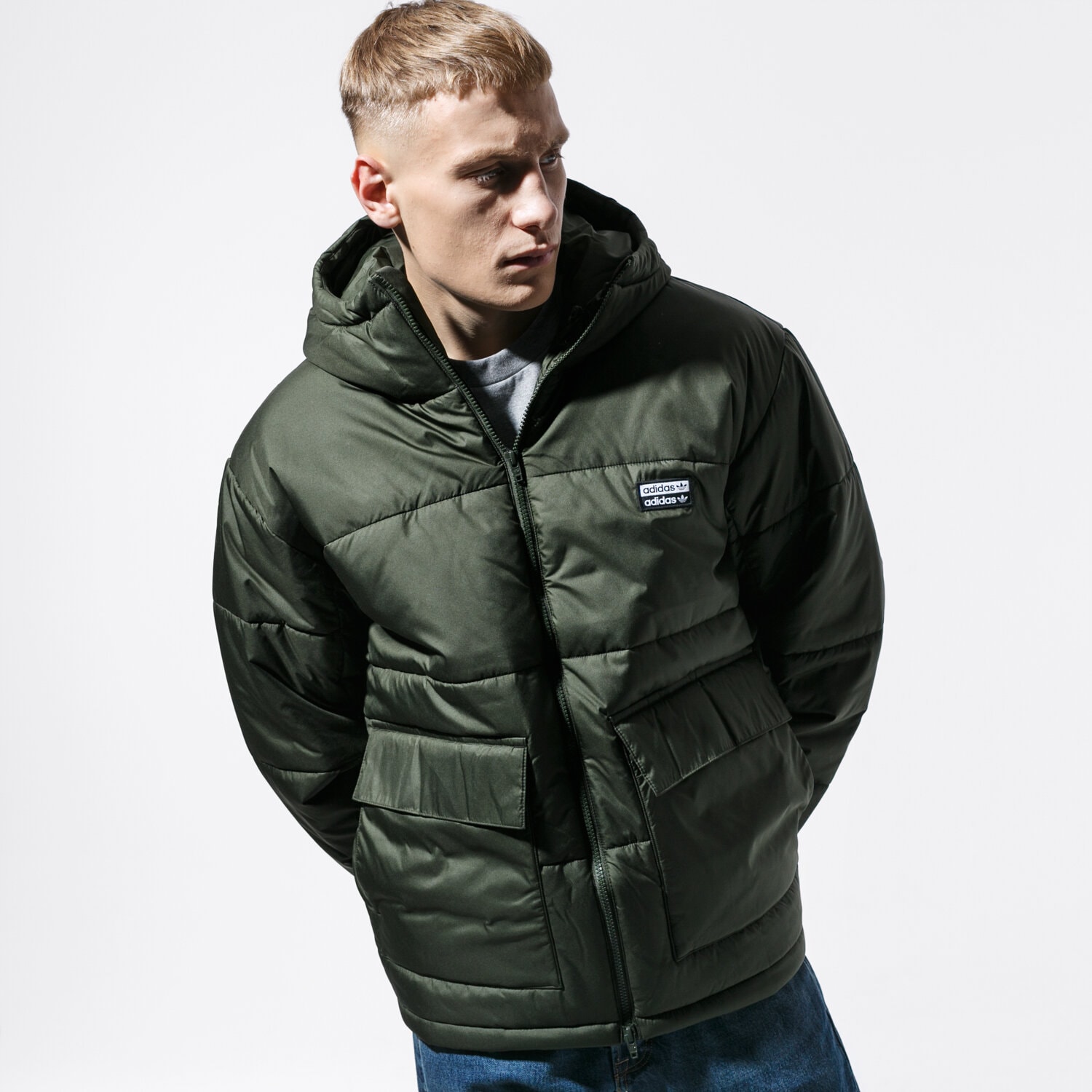 Kurtka zimowa męska ADIDAS KURTKA VOCAL D JACKET ED7219 KHAKI