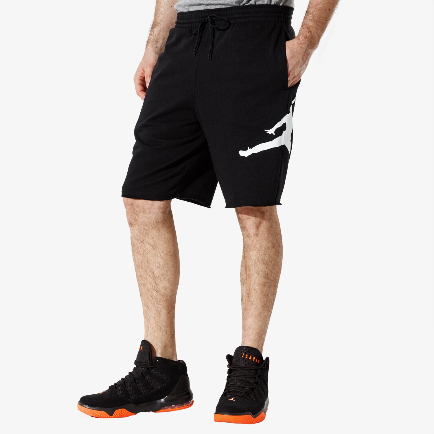 Krótkie spodenki, szorty męskie JORDAN SZORTY JUMPMAN LOGO JORDAN OFF CRT BBALL AQ3115-010 CZARNY