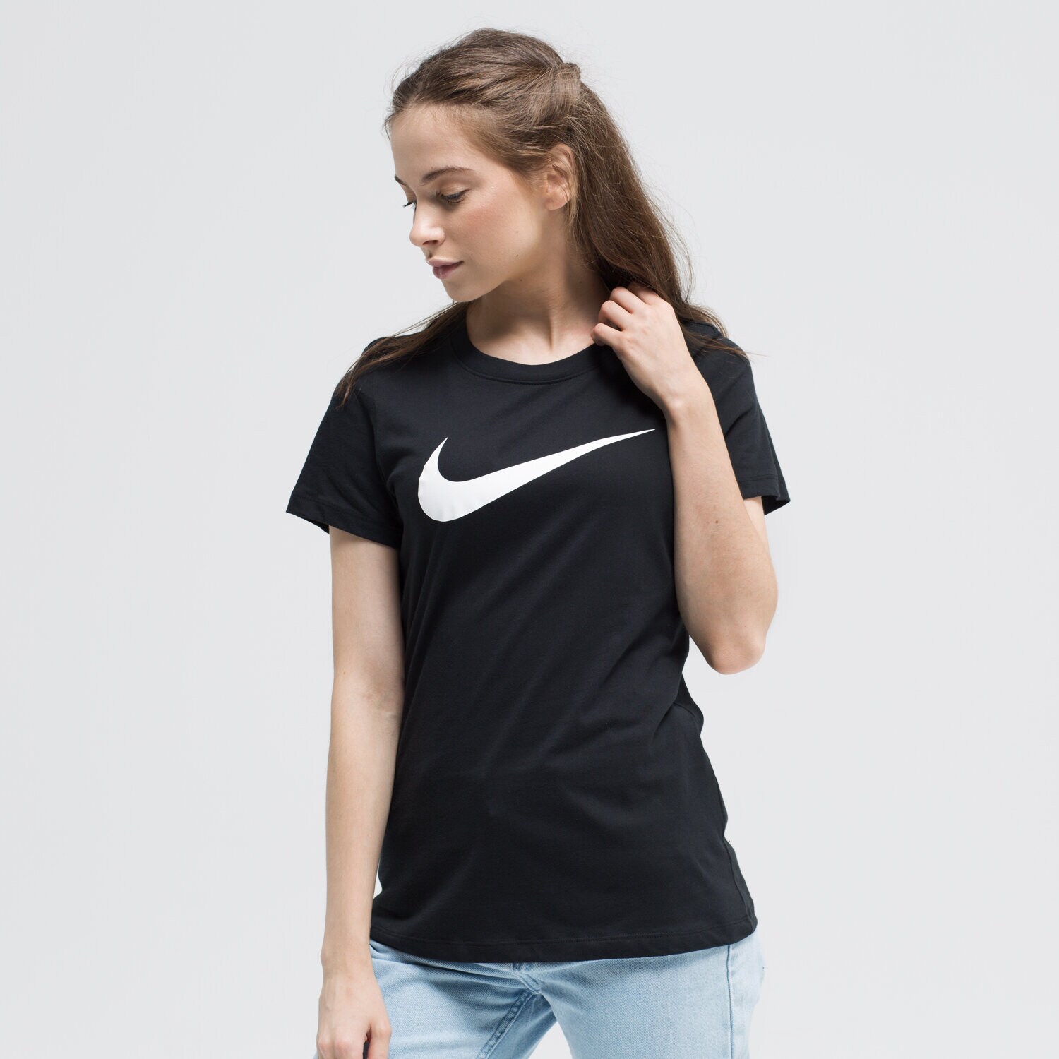 Koszulka, t-shirt damski NIKE T-SHIRT SS W NSW SWOOSH AR5360-010 CZARNY