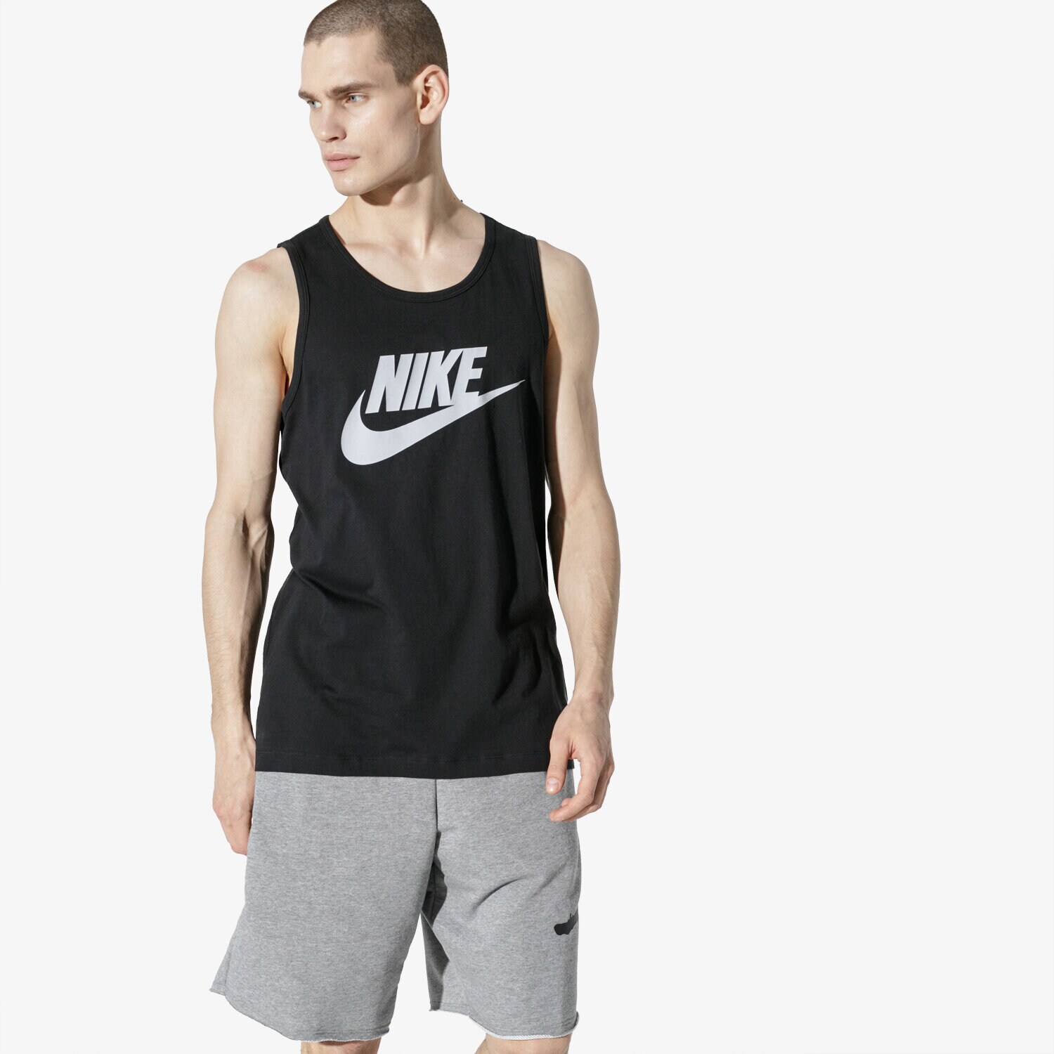 Koszulka, t-shirt sportowy męski NIKE TANK M NSW ICON FUTURA AR4991-011 CZARNY