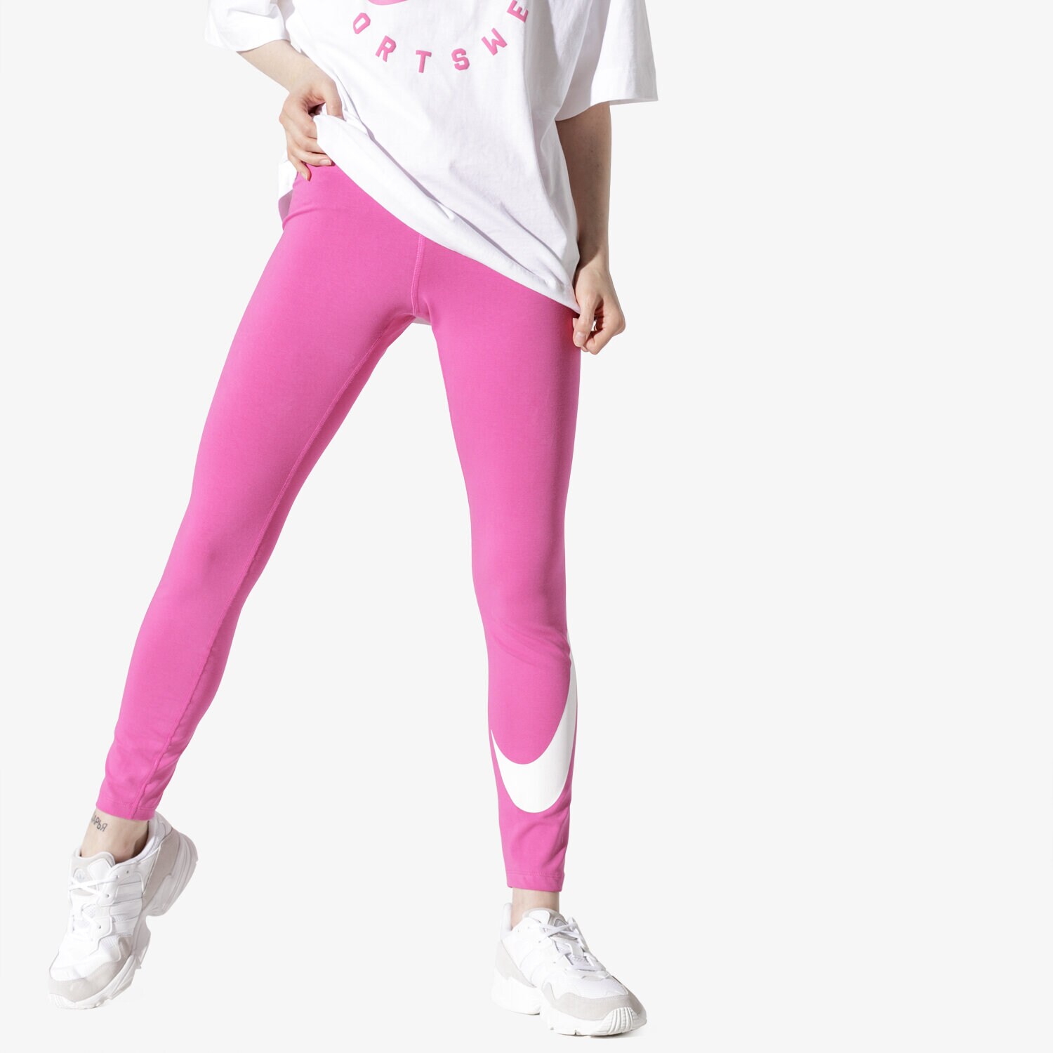 Spodnie sportowe damskie NIKE LEGGINGS W NSW LEGASEE LGGNG SWOOSH AR3509-623 RÓŻOWY