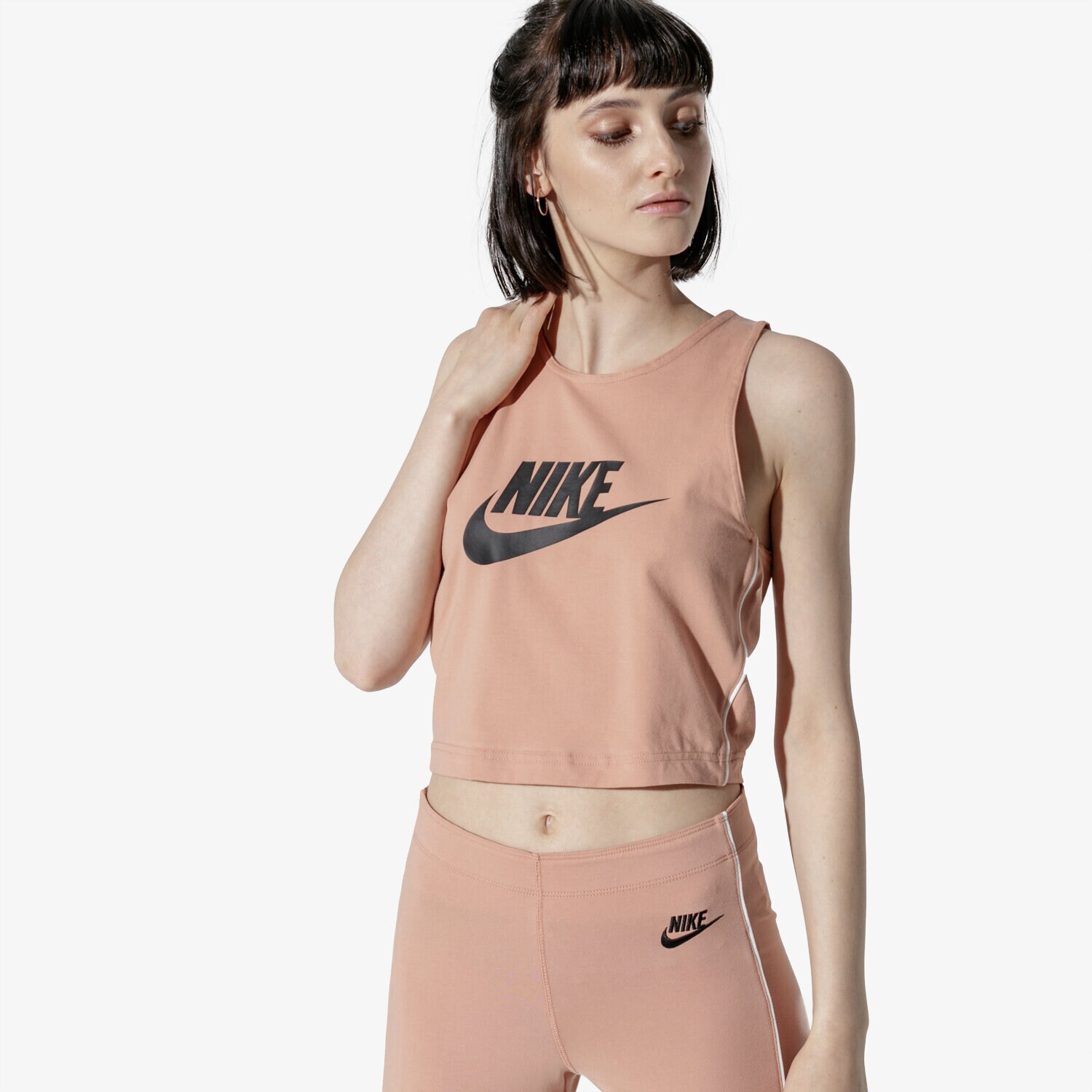Koszulka, t-shirt damski NIKE TOP W NSW HRTG TANK AR2327-605 RÓŻOWY