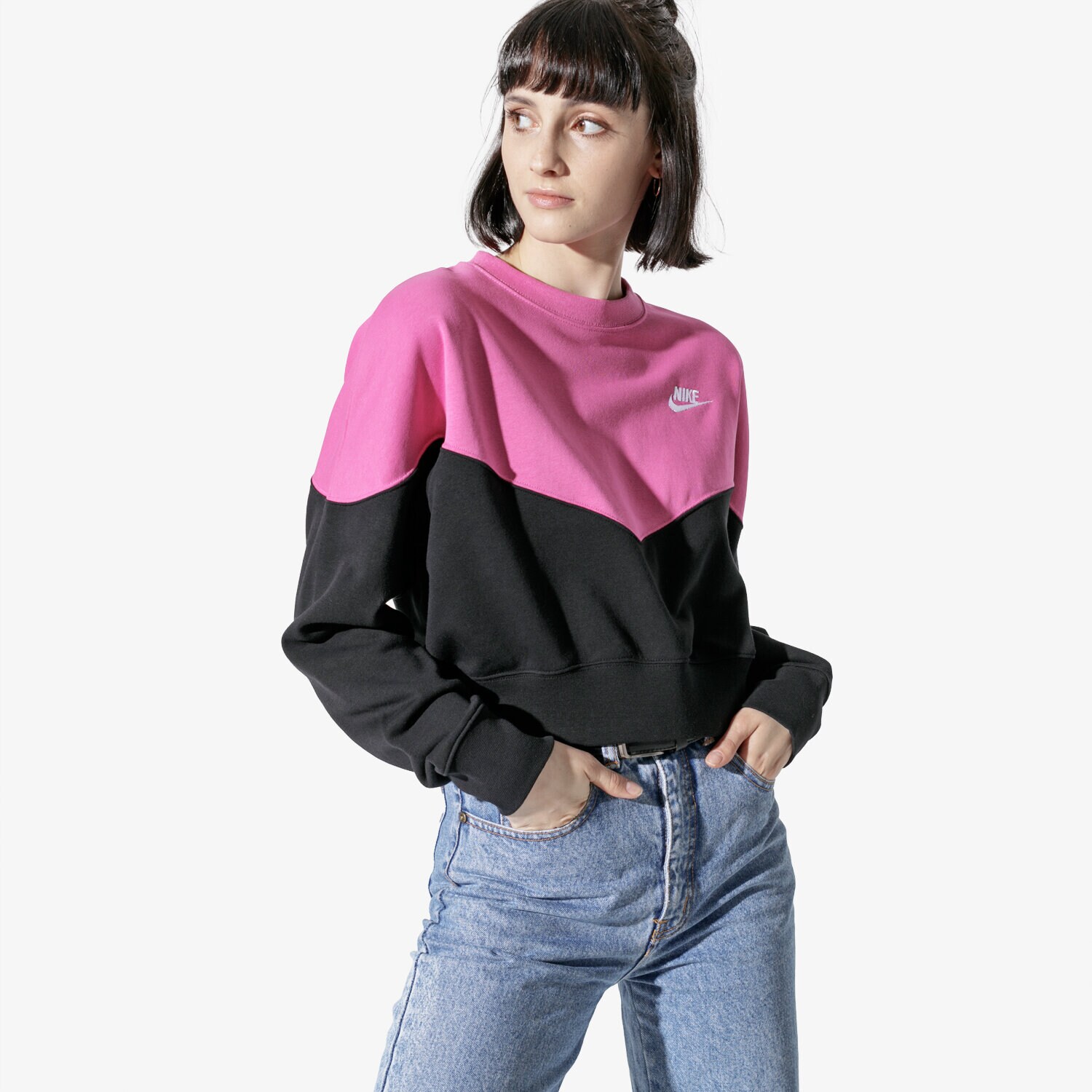 Bluza damska NIKE BLUZA W NSW HRTG CREW FLC AR2505-011 RÓŻOWY