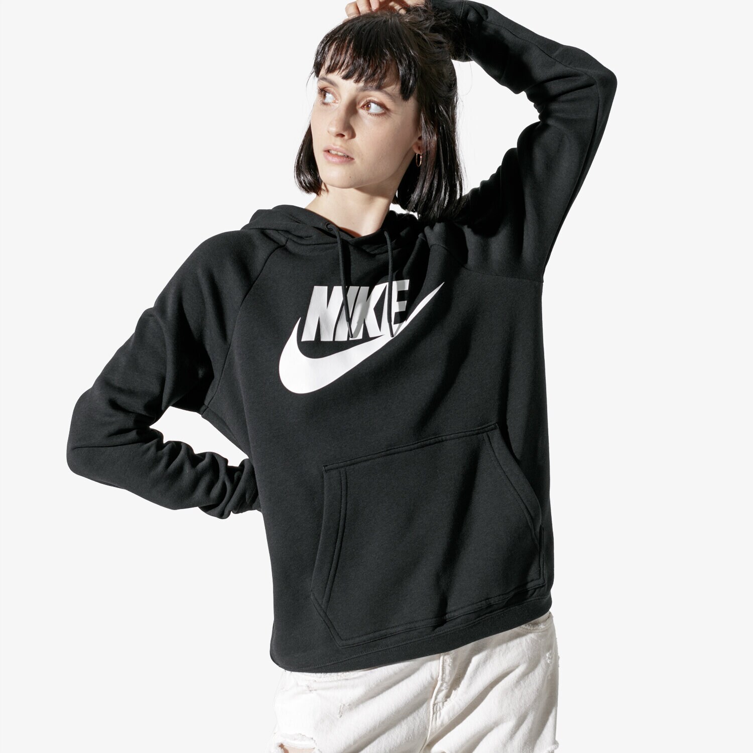 Bluza damska NIKE BLUZA W NSW RALLY HOODIE HBR 930913-010 CZARNY