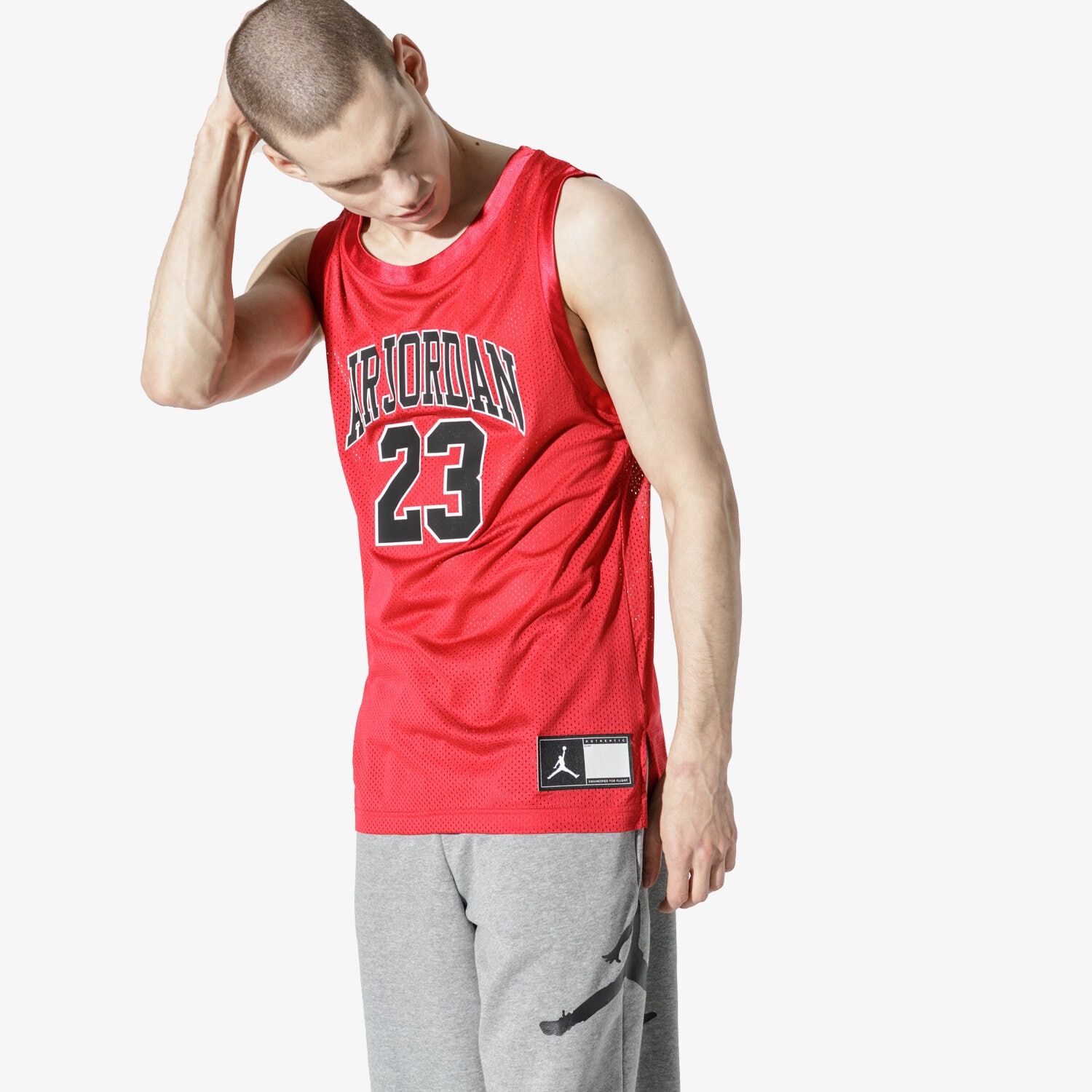 Koszulka, t-shirt sportowy męski JORDAN TANK DNA DISTORTED JERSEY AJ1140-687 CZERWONY