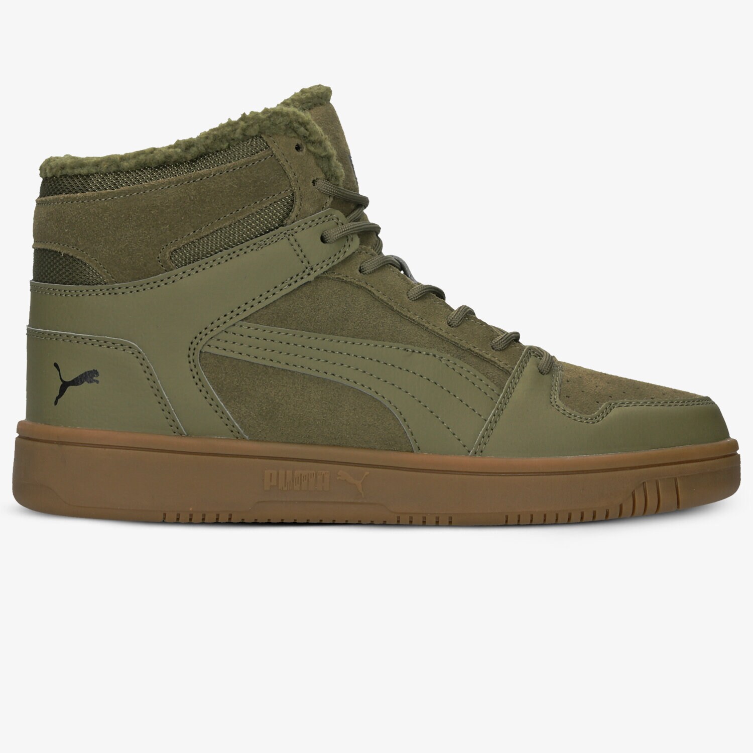 Buty sneakersy męskie PUMA REBOUND LAYUP SD FUR 36983103 ZIELONY