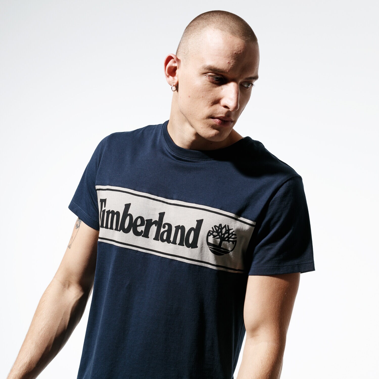 Koszulka, t-shirt sportowy męski TIMBERLAND T-SHIRT SS SS CUT & SEW LINEAR LOGO TEE TB0A1OA4X451 MULTICOLOR
