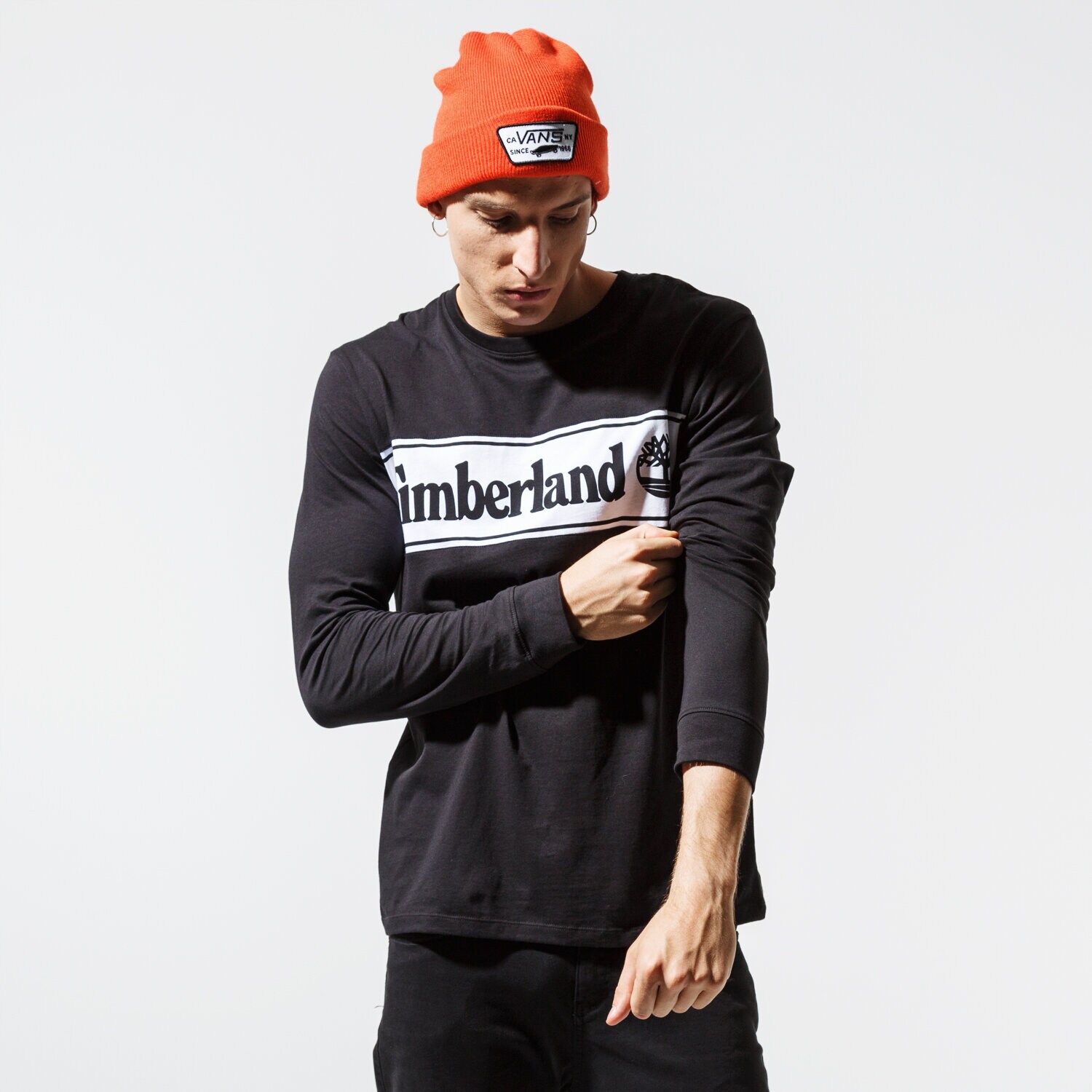 Koszulka, t-shirt sportowy męski TIMBERLAND T-SHIRT LS SS CUT & SEW LINEAR LOGO TEE TB0A1Z24I201 MULTICOLOR