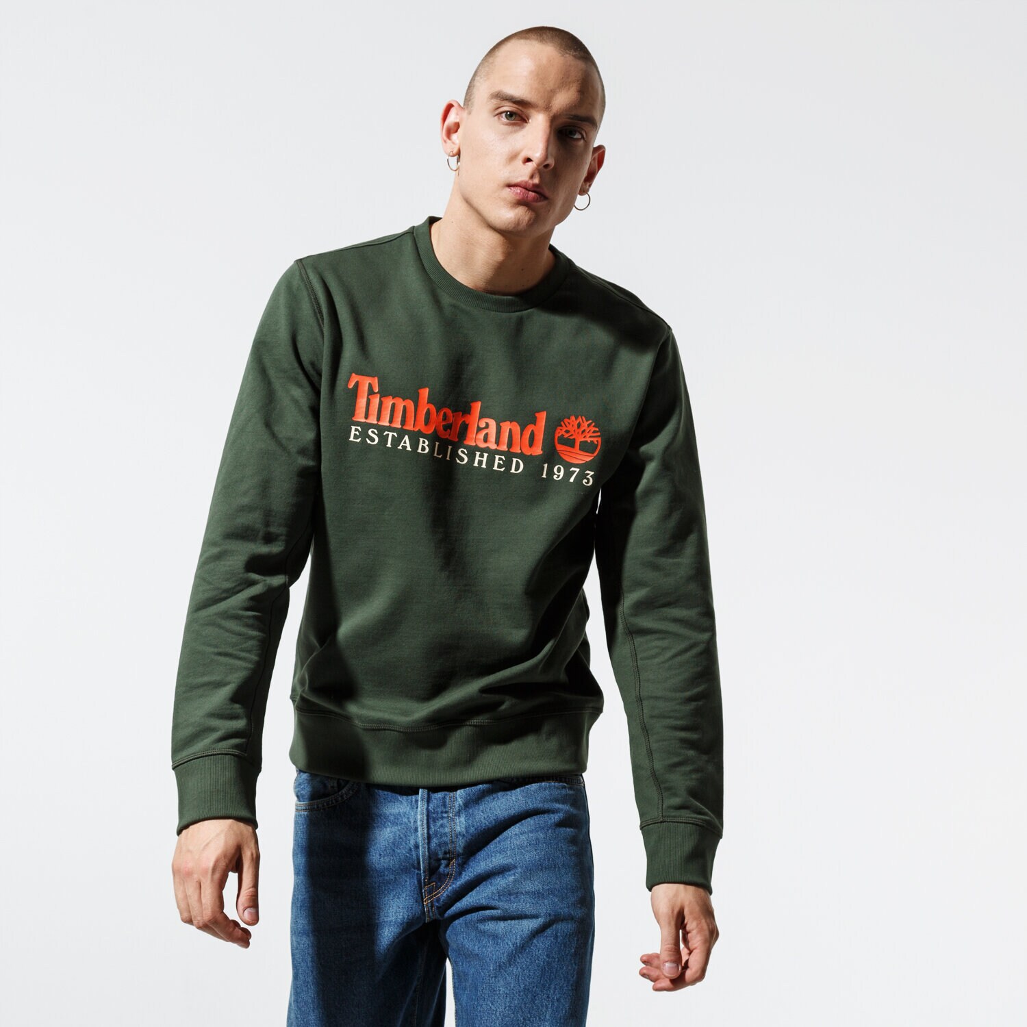 Bluza męska TIMBERLAND BLUZA ESSENTIAL ESTABLISHED 1973 TB0A1Y3BU311 ZIELONY