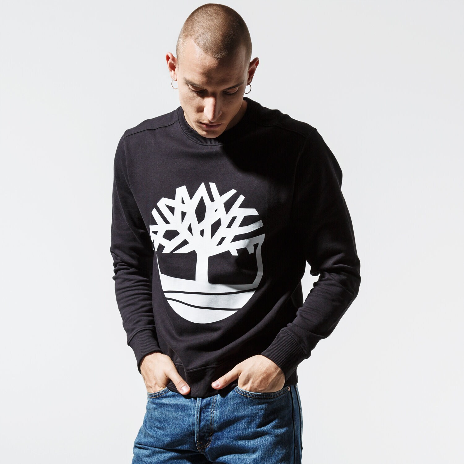 Bluza męska TIMBERLAND BLUZA CORE TREE LOGO CREW SWEAT TB0A1ZKC0011 CZARNY