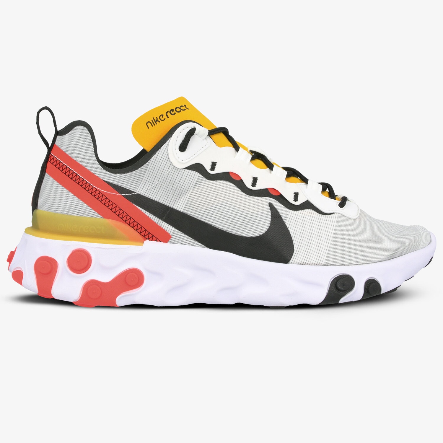 Buty sneakersy męskie NIKE REACT ELEMENT 55 BQ6166-102 SZARY
