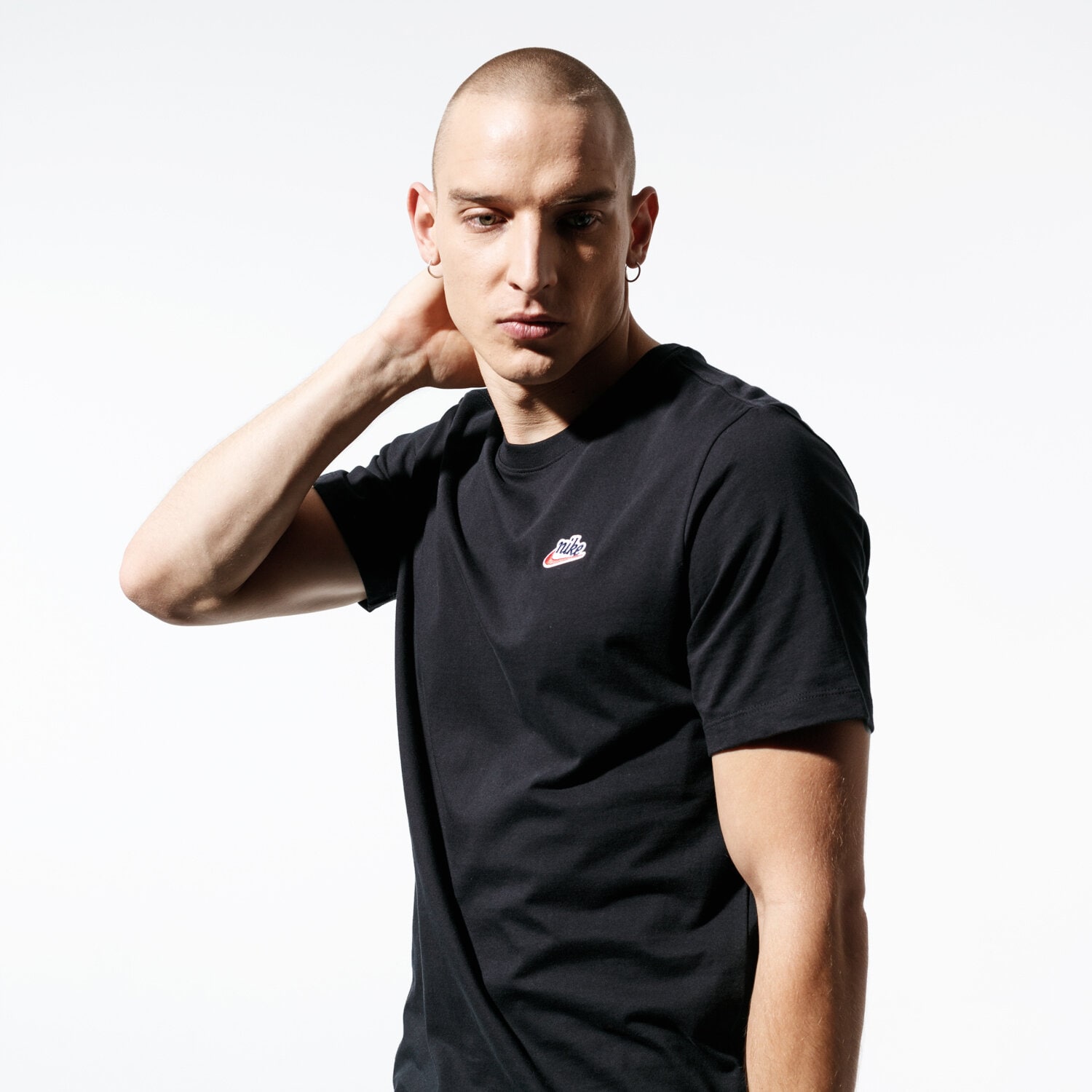 Koszulka, t-shirt sportowy męski NIKE T-SHIRT M NSW TEE HERITAGE + BV7882010 CZARNY