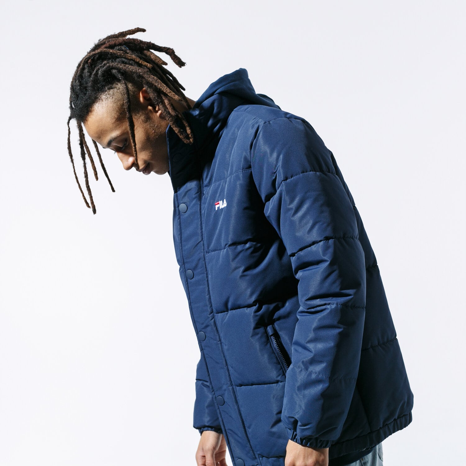 Kurtka zimowa męska FILA KURTKA PELLE PUFF JACKET 687241170 GRANATOWY