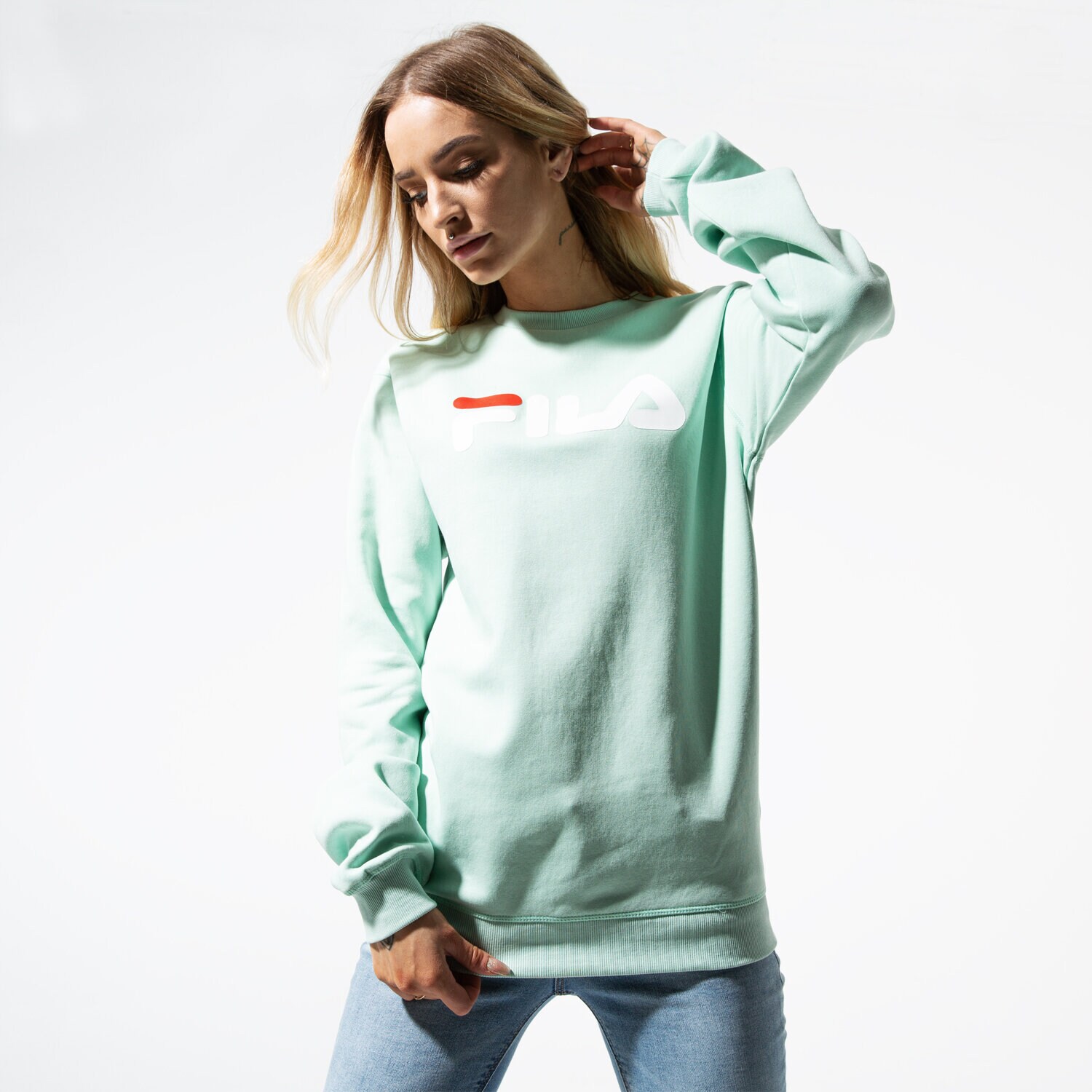 Bluza damska FILA BLUZA PURE HOODY 681091A204 ZIELONY