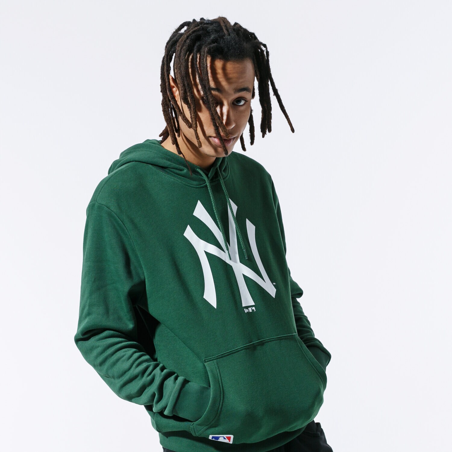 Bluza męska NEW ERA BLUZA MLB SEASONAL TEAM LOGO HOODY NEYYAN HOG 12033507 ZIELONY